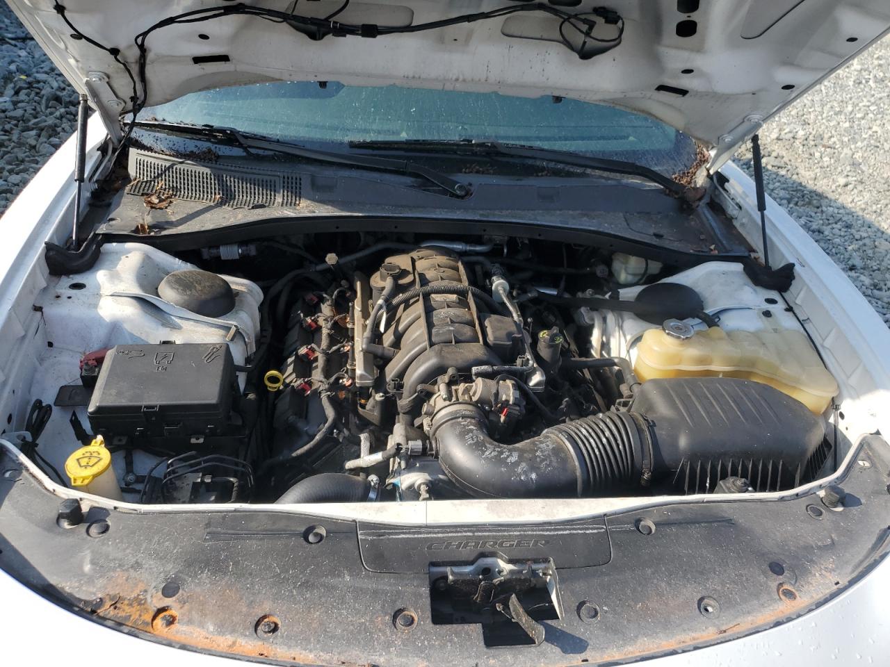 2015 Dodge Charger Police White vin: 2C3CDXAT5FH902042 Damage: Engine, Broken, Repair Required