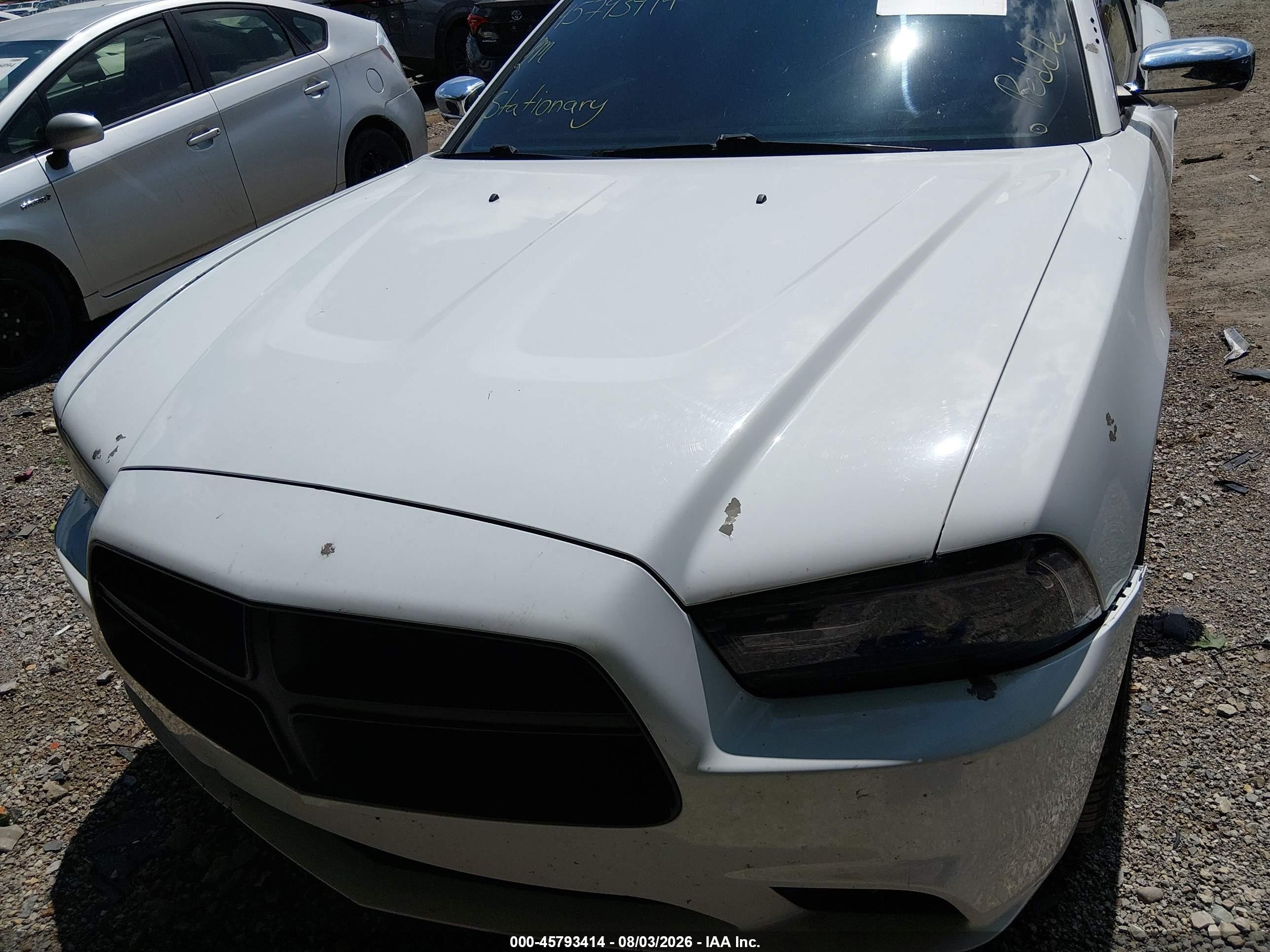2012 Dodge Charger Police Белый vin: 2C3CDXAT6CH145244