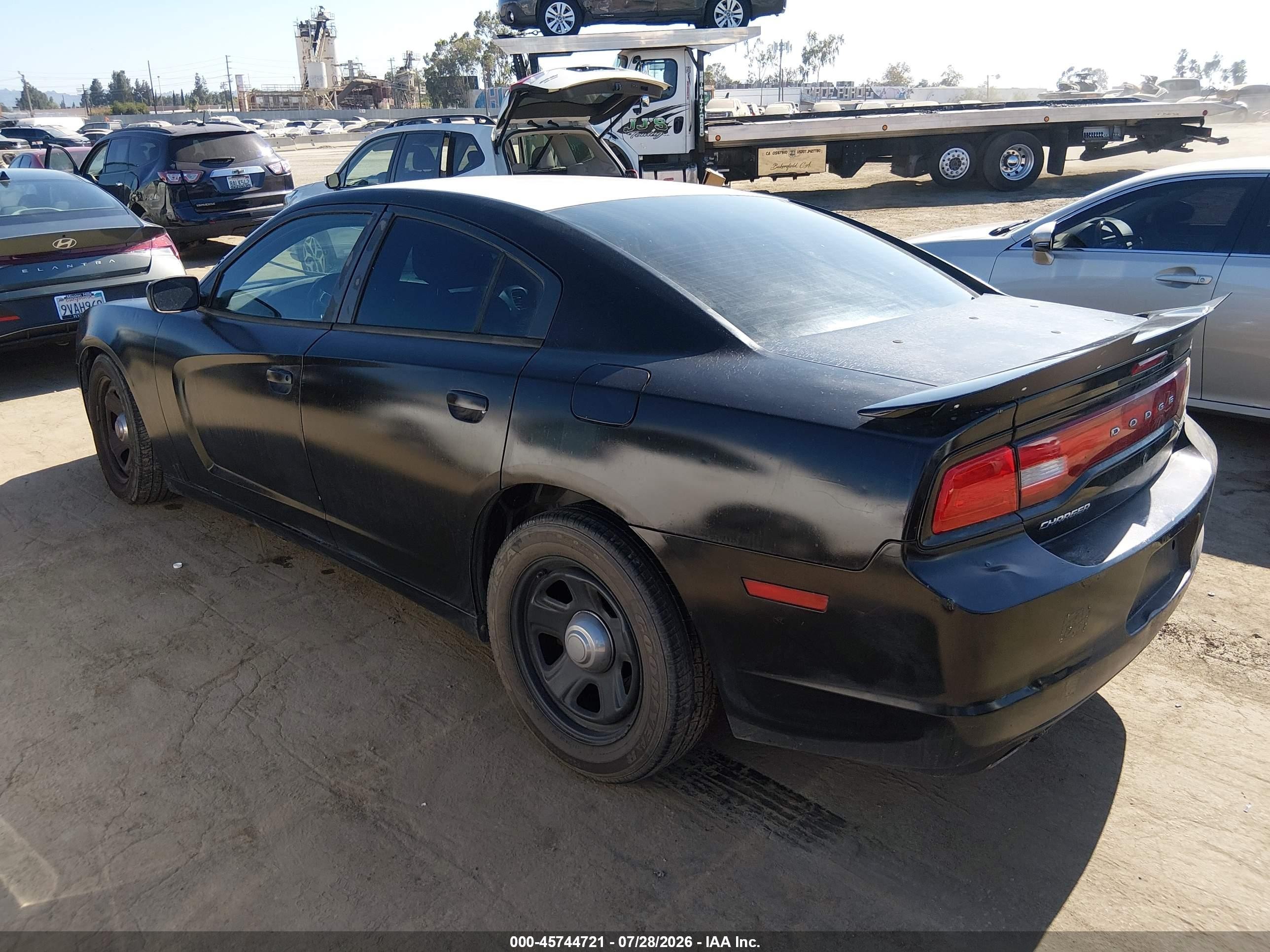 2012 Dodge Charger Police Черный vin: 2C3CDXAT6CH278554