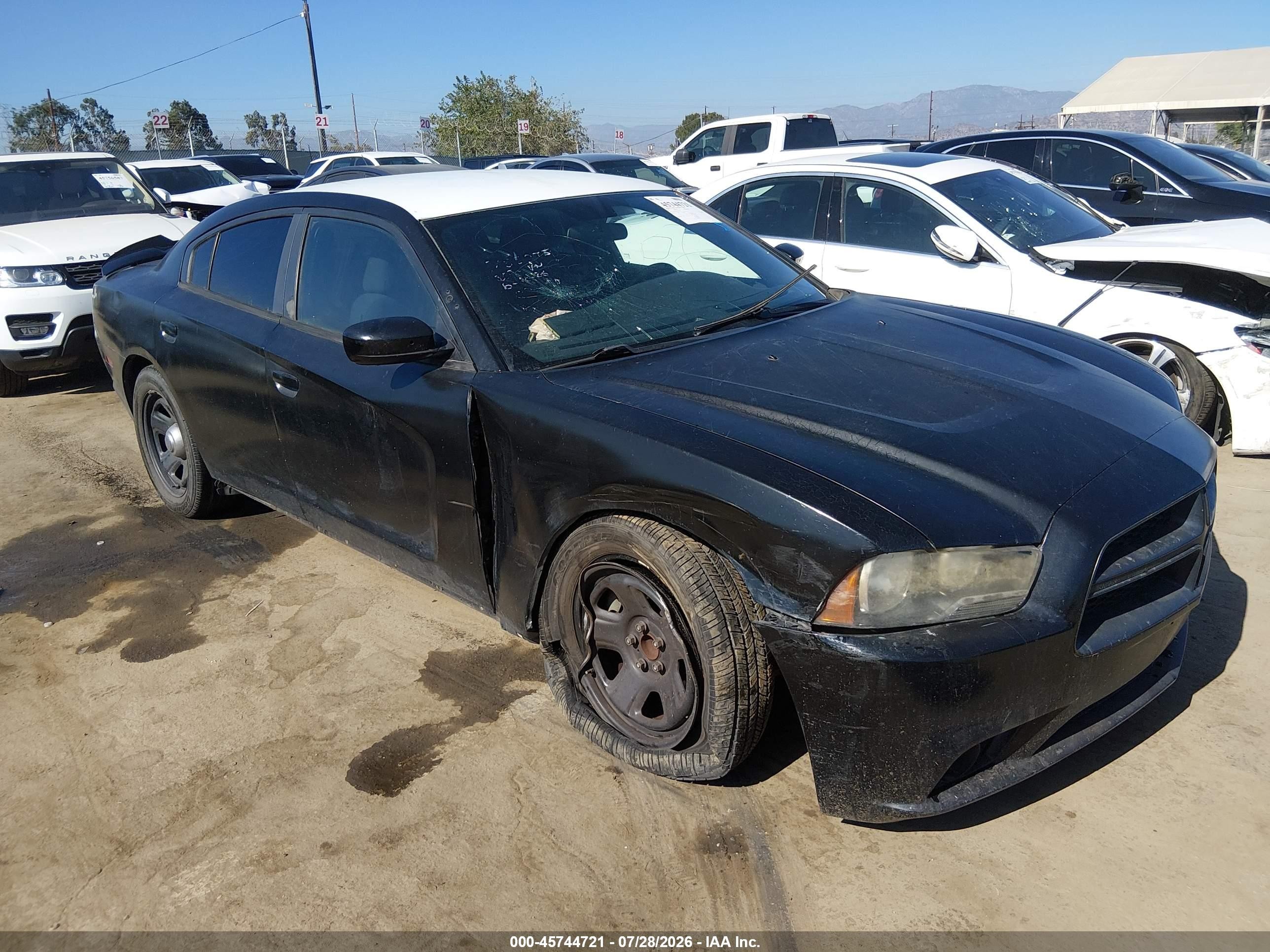 2012 Dodge Charger Police Черный vin: 2C3CDXAT6CH278554