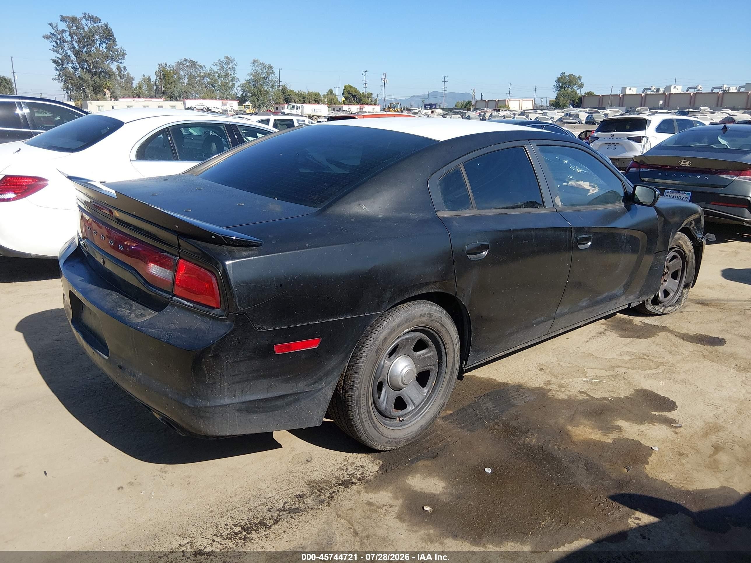 2012 Dodge Charger Police Черный vin: 2C3CDXAT6CH278554