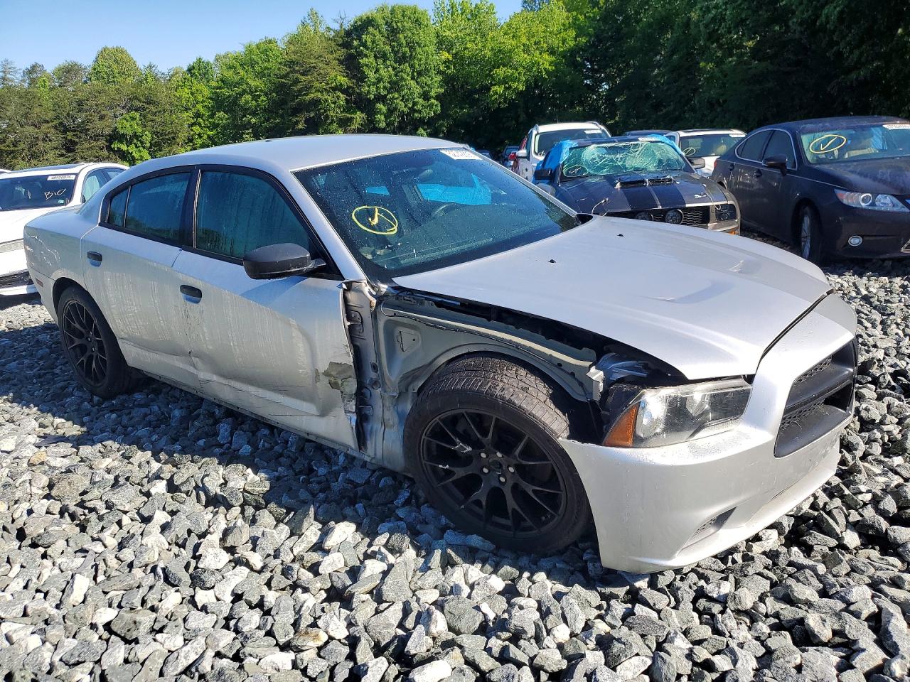 2014 Dodge Charger Police Silver vin: 2C3CDXAT6EH220625
