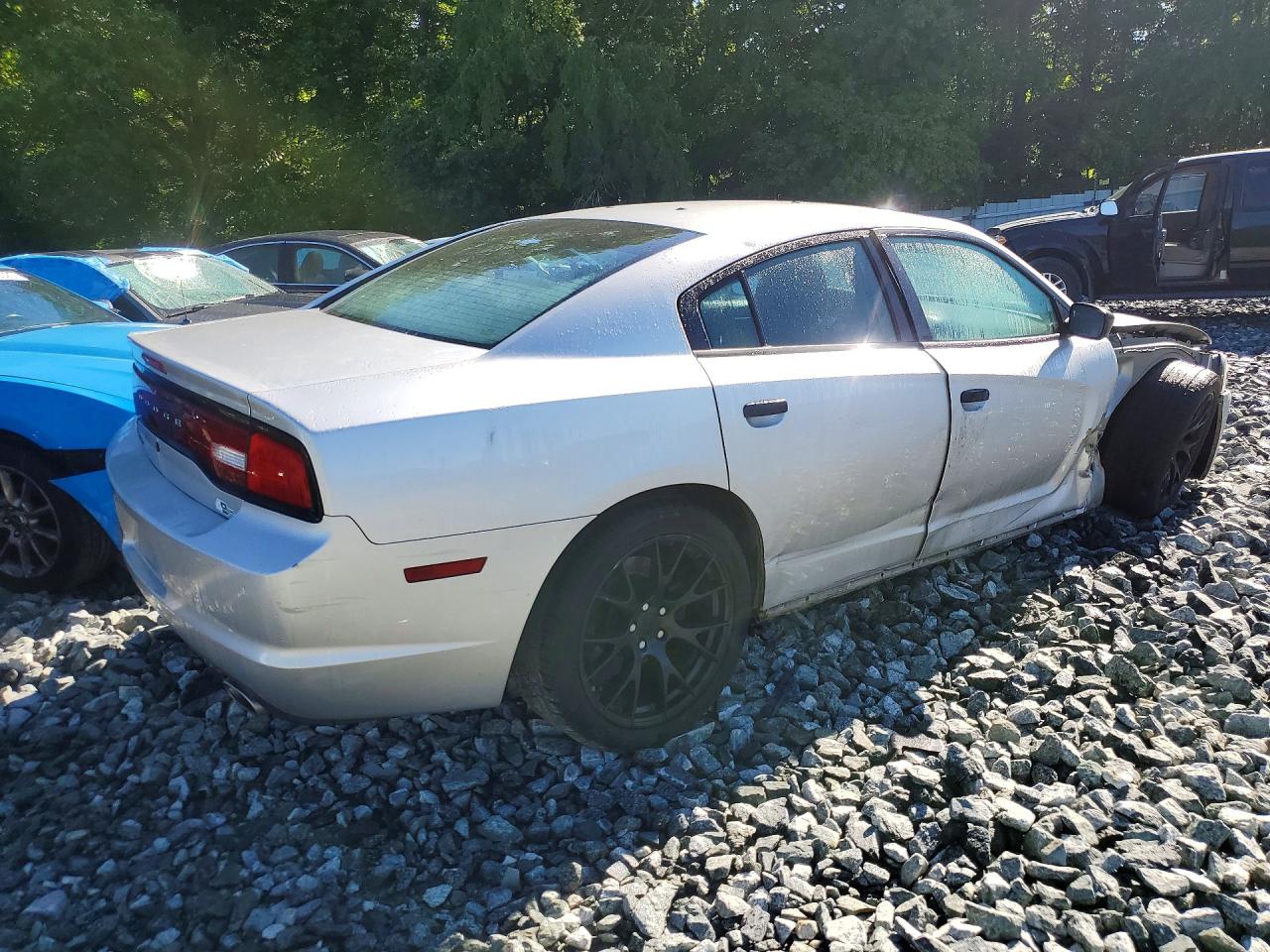 2014 Dodge Charger Police Silver vin: 2C3CDXAT6EH220625