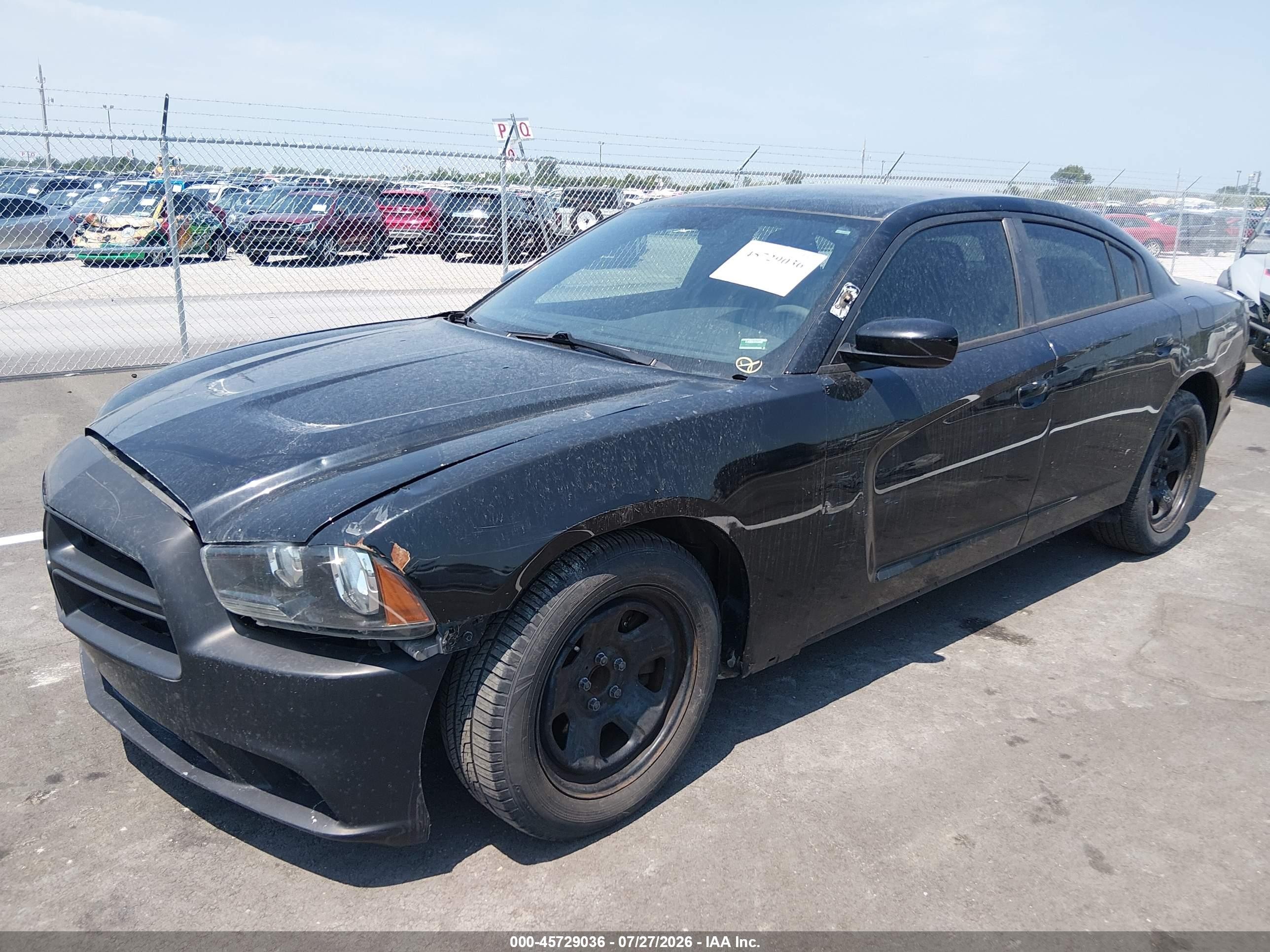 2013 Dodge Charger Police Black vin: 2C3CDXAT7DH643731