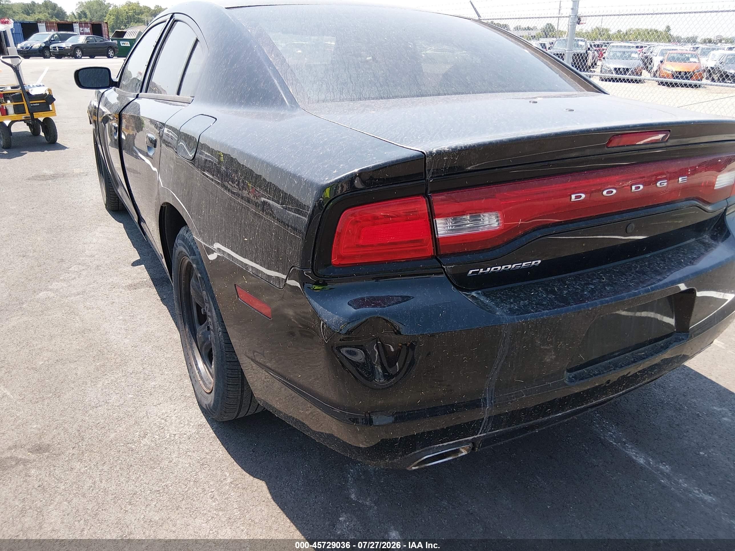 2013 Dodge Charger Police Black vin: 2C3CDXAT7DH643731