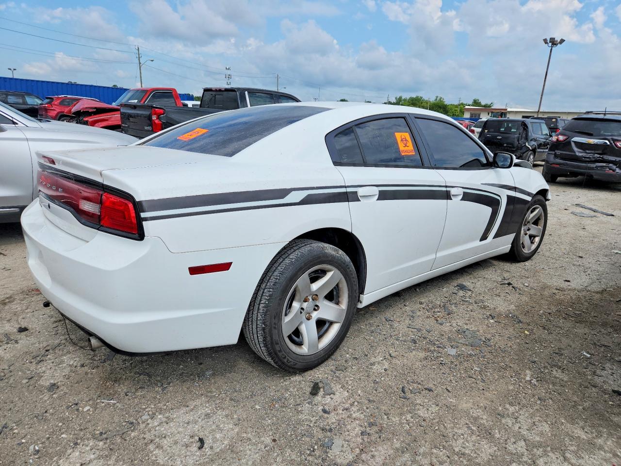 2014 Dodge Charger Police White vin: 2C3CDXAT7EH198909