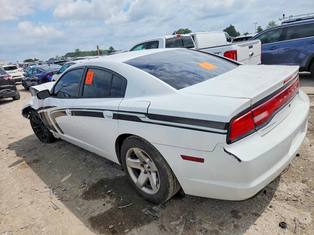 2014 Dodge Charger Police White vin: 2C3CDXAT7EH198909