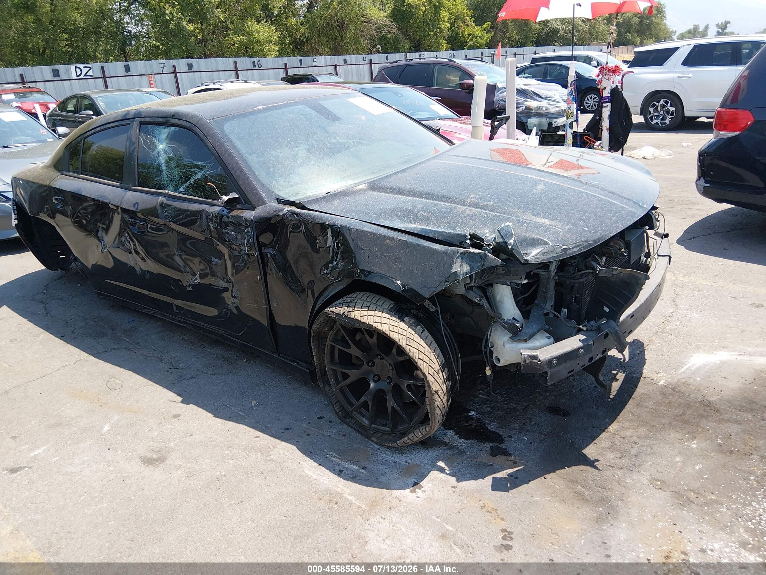 2015 Dodge Charger Police Черный vin: 2C3CDXAT7FH927539