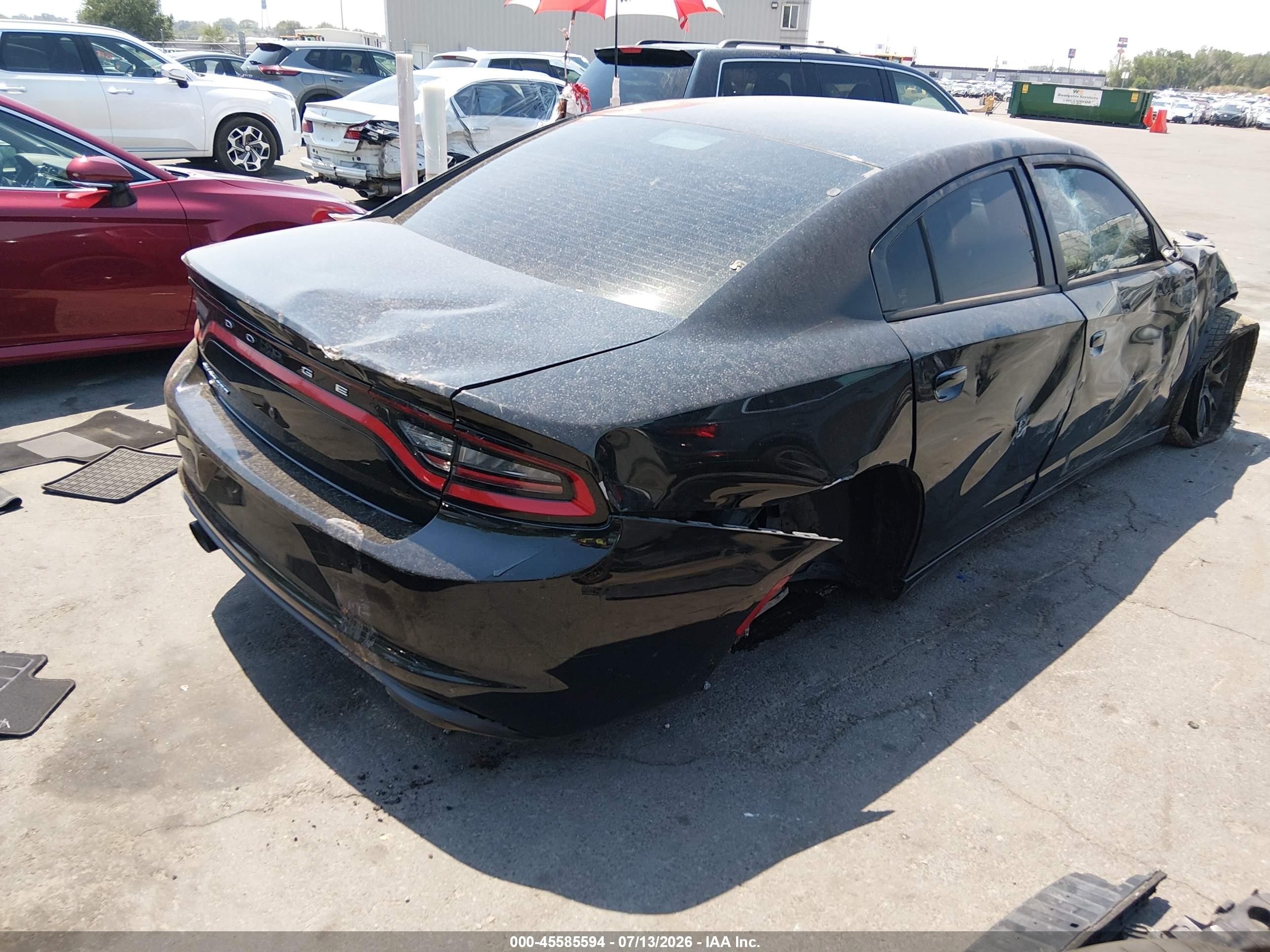 2015 Dodge Charger Police Black vin: 2C3CDXAT7FH927539