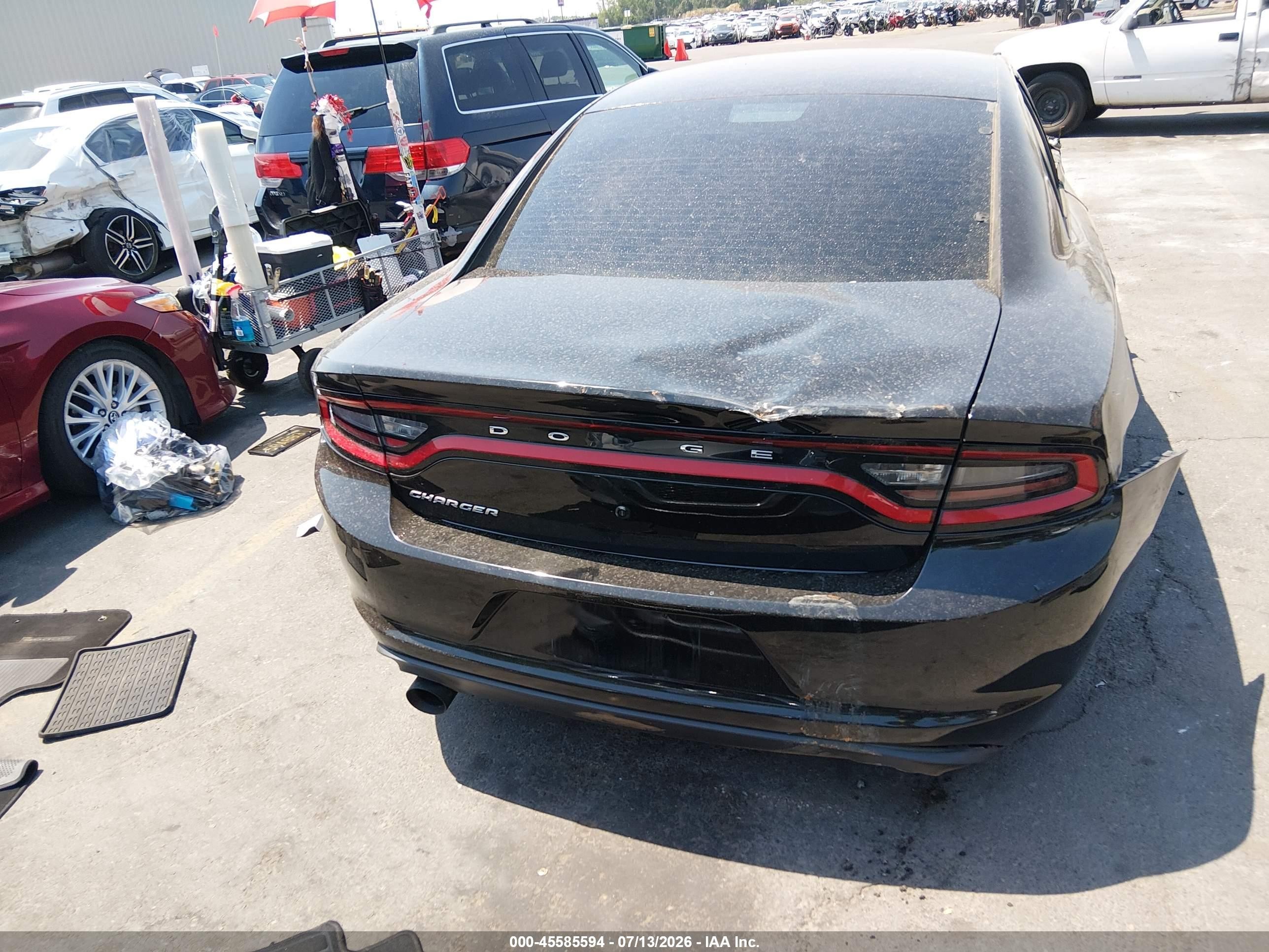 2015 Dodge Charger Police Black vin: 2C3CDXAT7FH927539