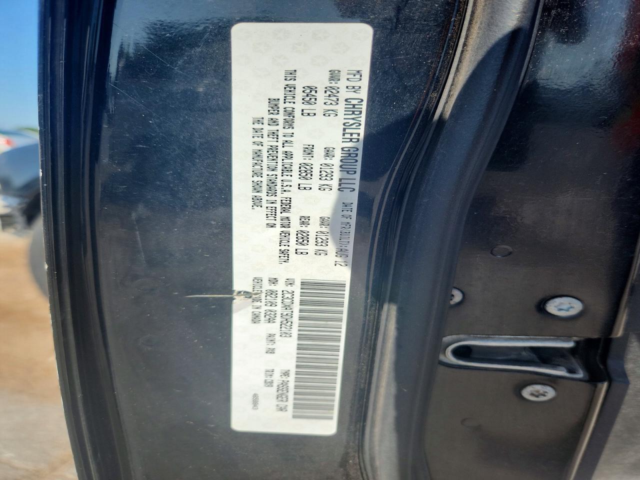 2013 Dodge Charger Police Black vin: 2C3CDXAT9DH522103