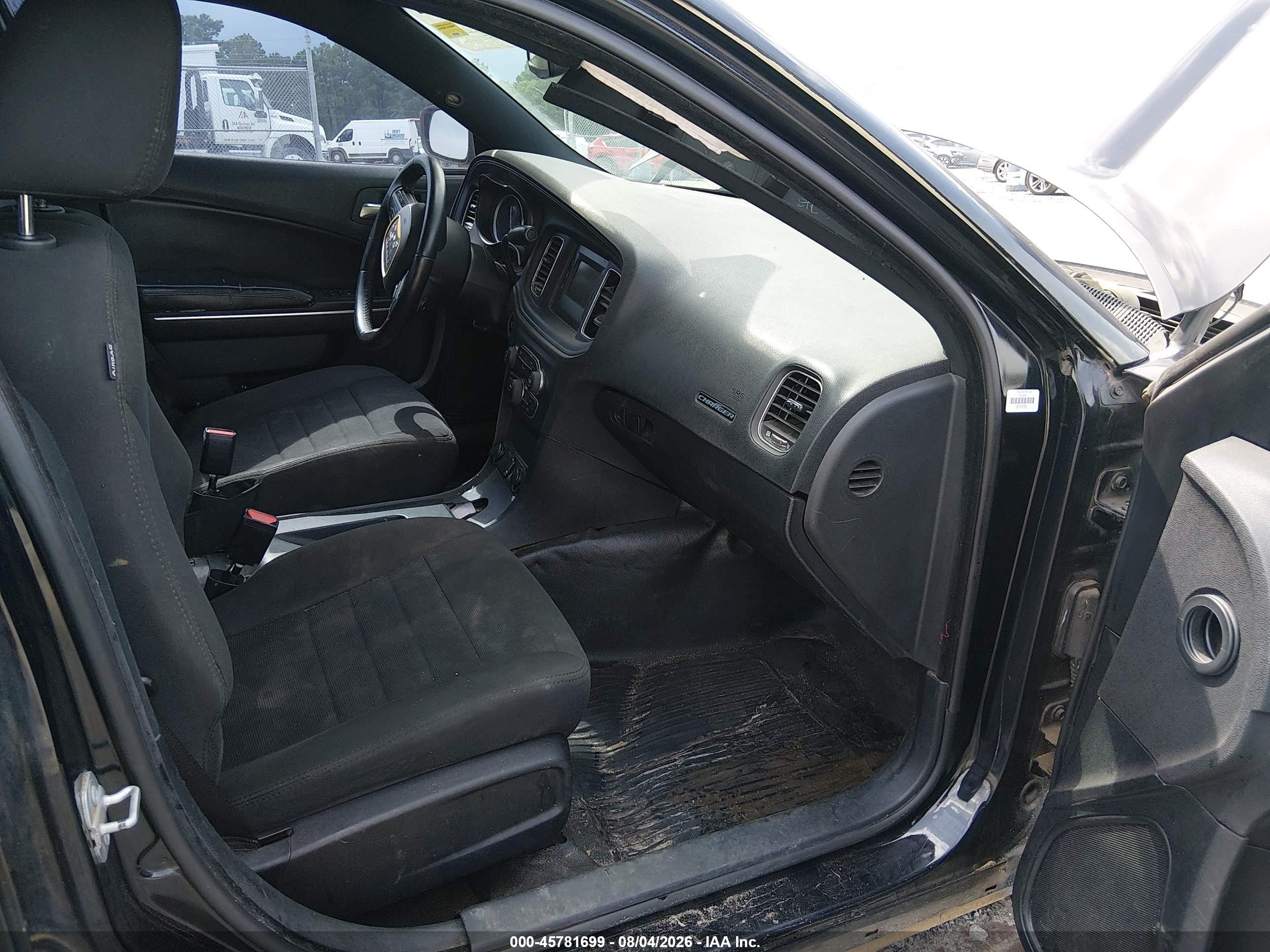2015 Dodge Charger Police Black vin: 2C3CDXAT9FH871331