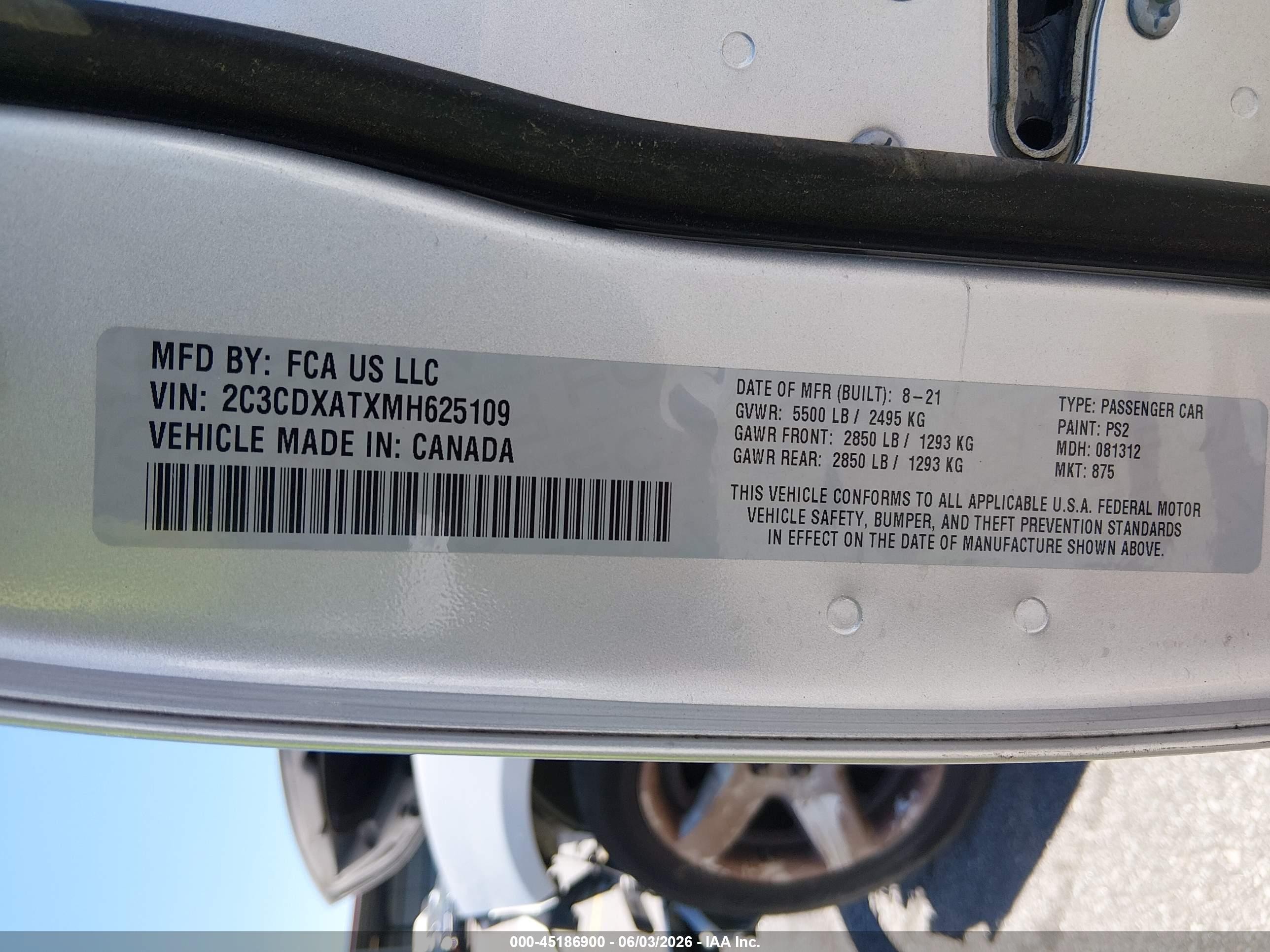 2021 Dodge Charger Police Rwd Silver vin: 2C3CDXATXMH625109