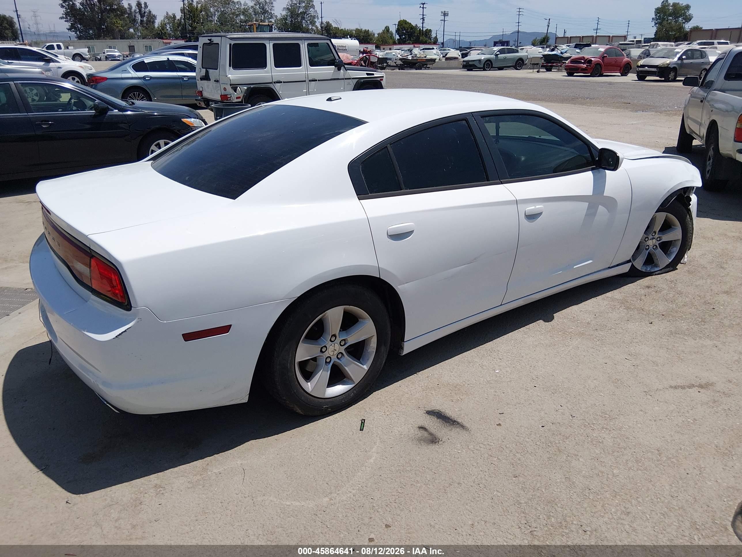 2012 Dodge Charger Se White vin: 2C3CDXBG0CH270645