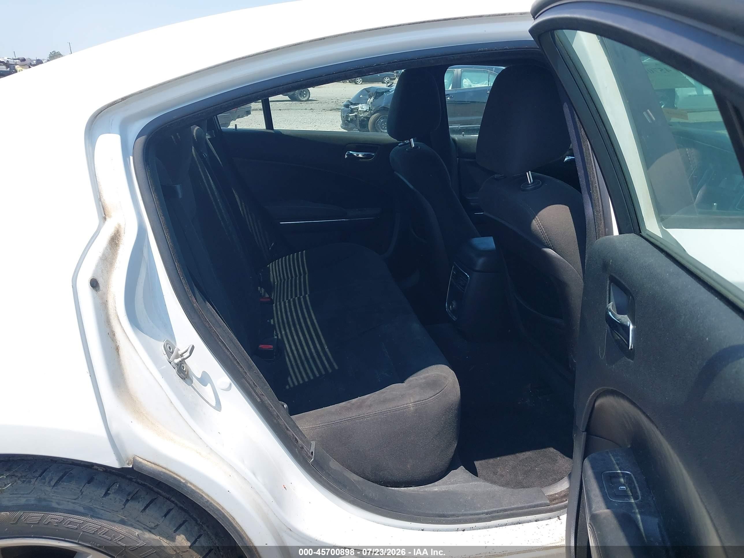 2013 Dodge Charger Se White vin: 2C3CDXBG0DH638243