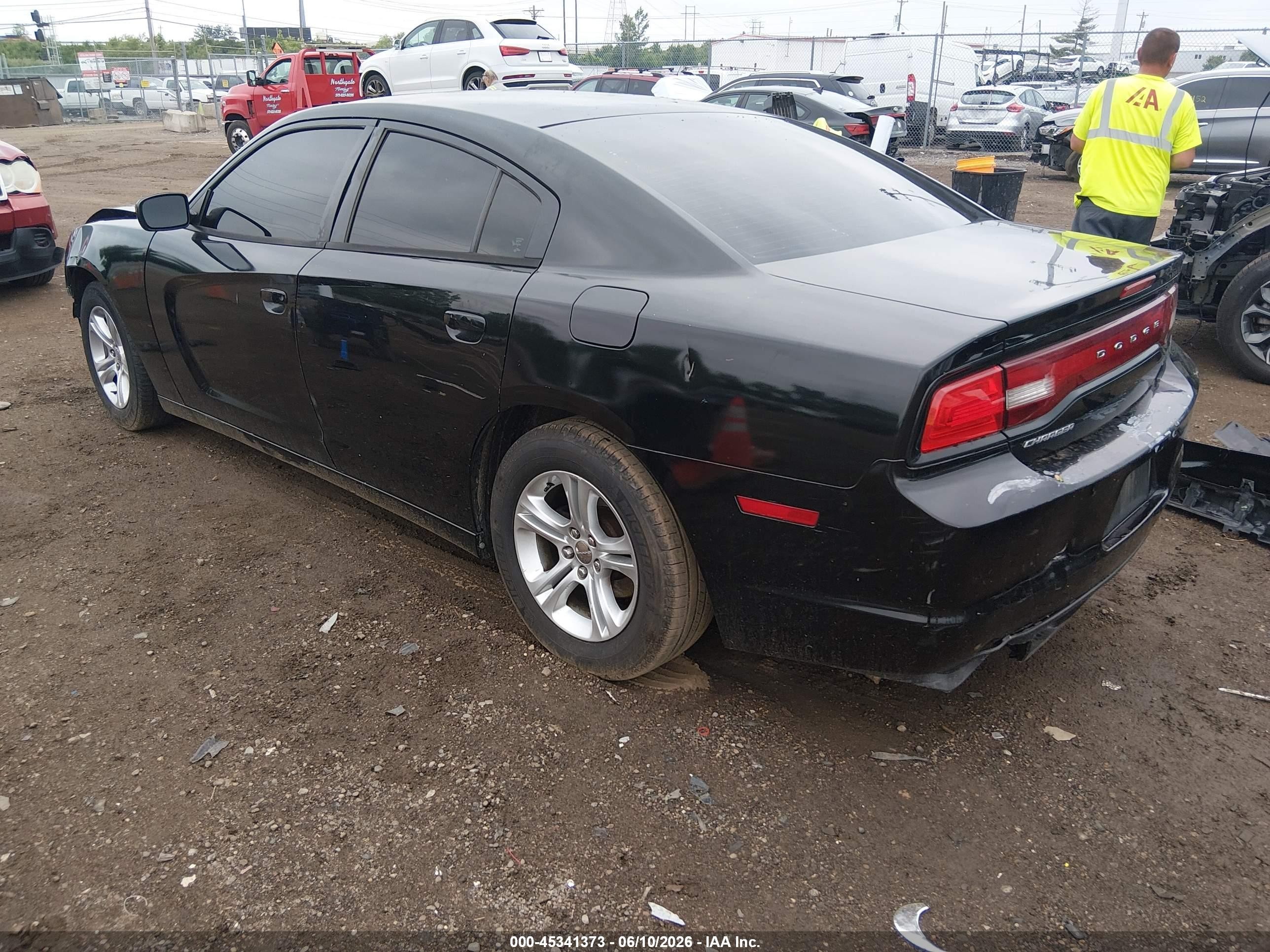 2014 Dodge Charger Se Black vin: 2C3CDXBG0EH130744