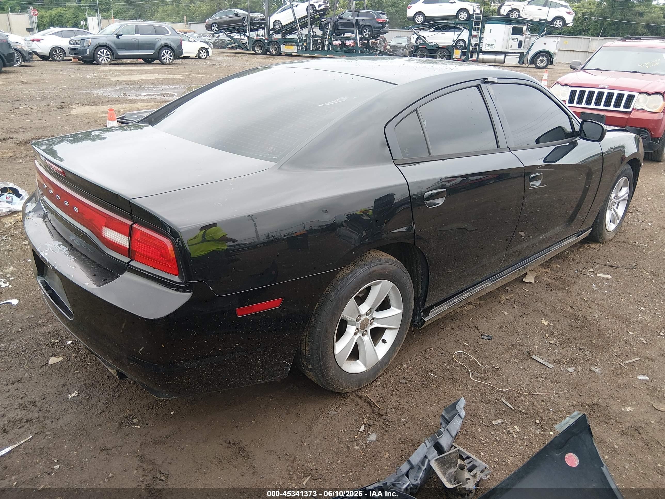 2014 Dodge Charger Se Black vin: 2C3CDXBG0EH130744