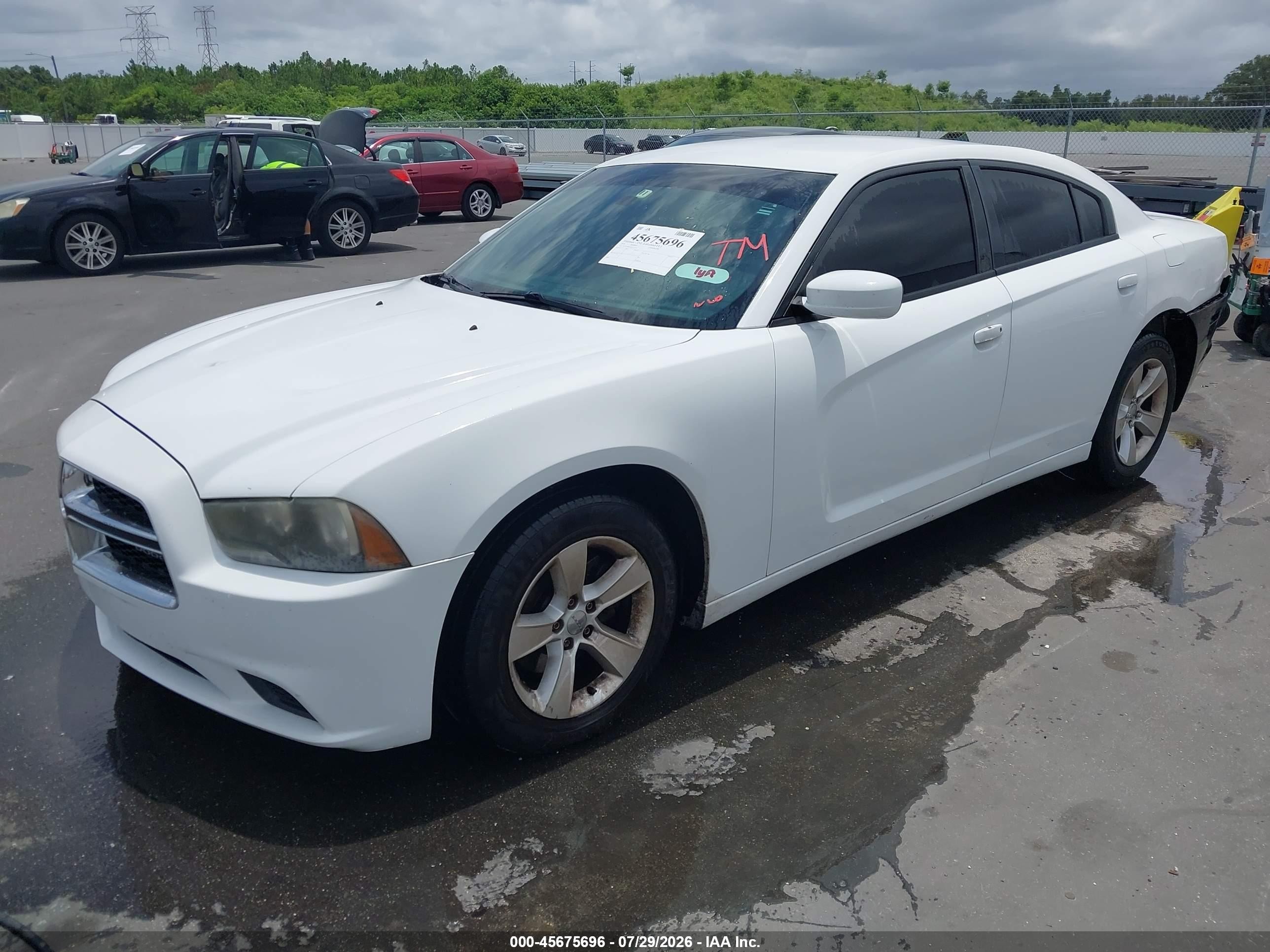 2014 Dodge Charger Se White vin: 2C3CDXBG0EH154719