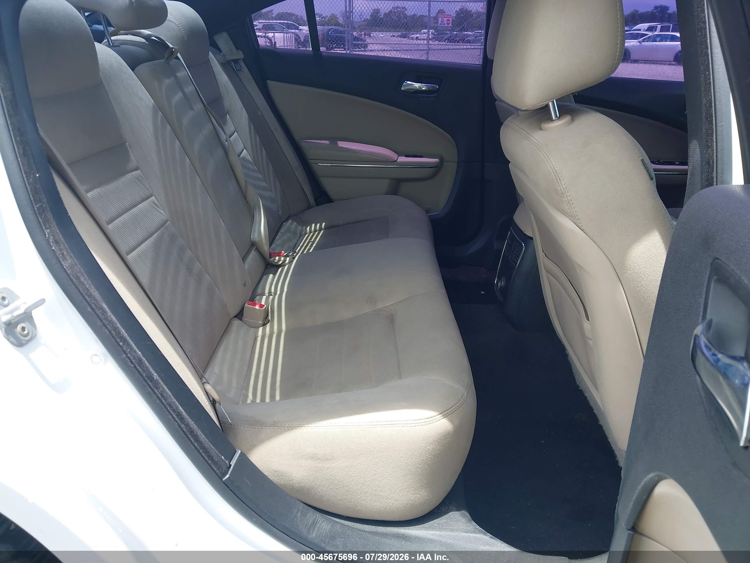 2014 Dodge Charger Se White vin: 2C3CDXBG0EH154719