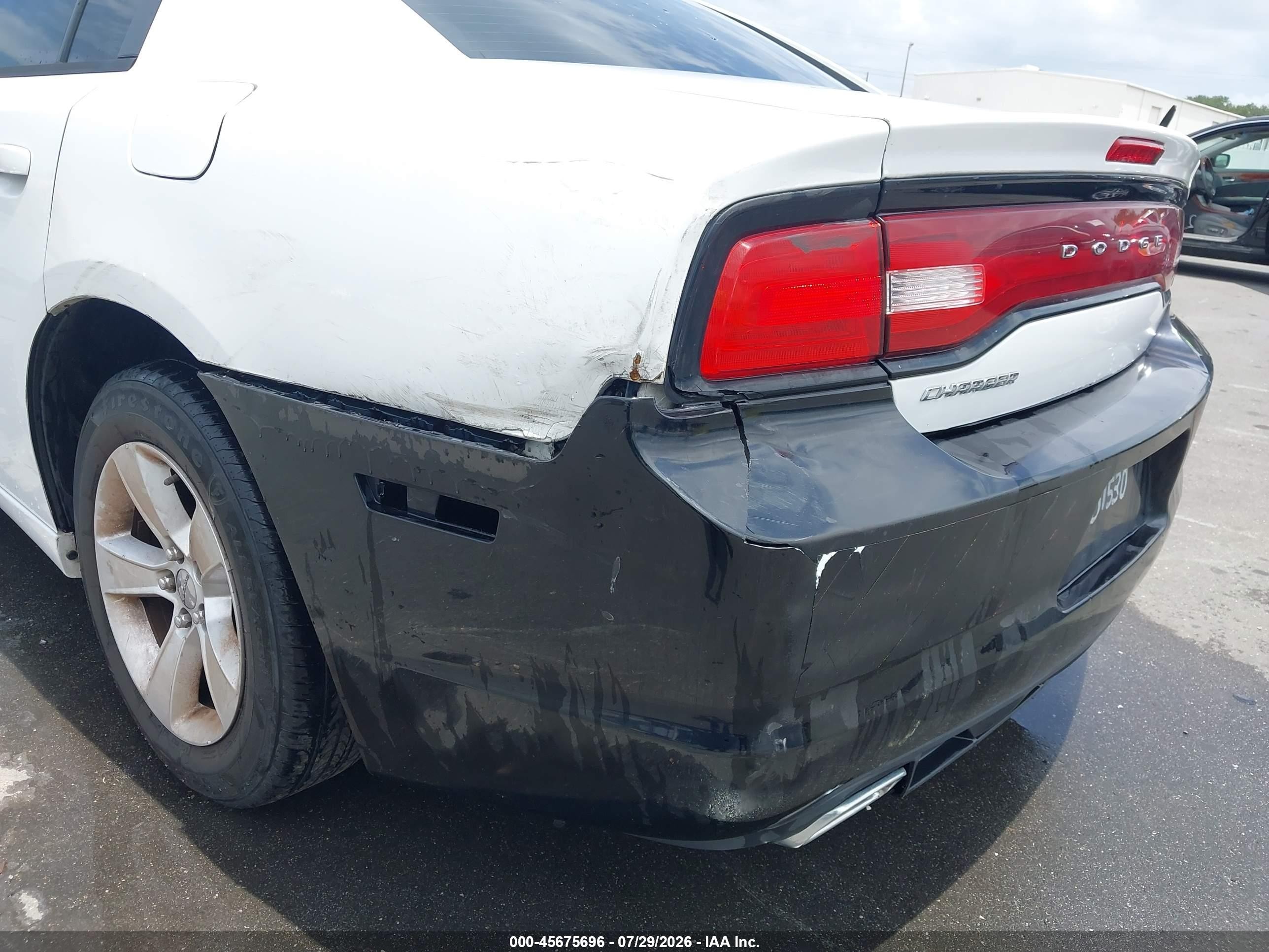 2014 Dodge Charger Se White vin: 2C3CDXBG0EH154719