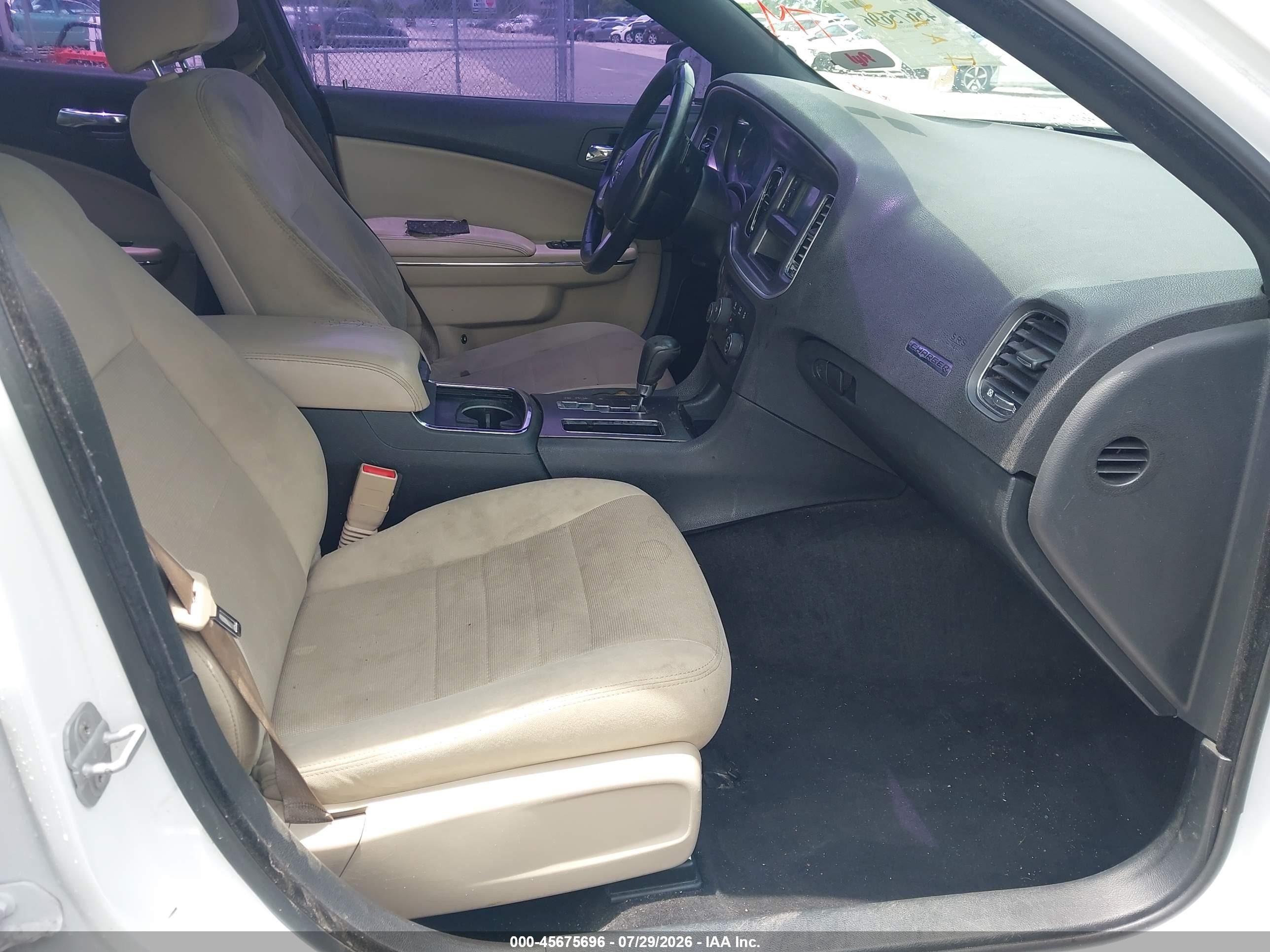 2014 Dodge Charger Se White vin: 2C3CDXBG0EH154719