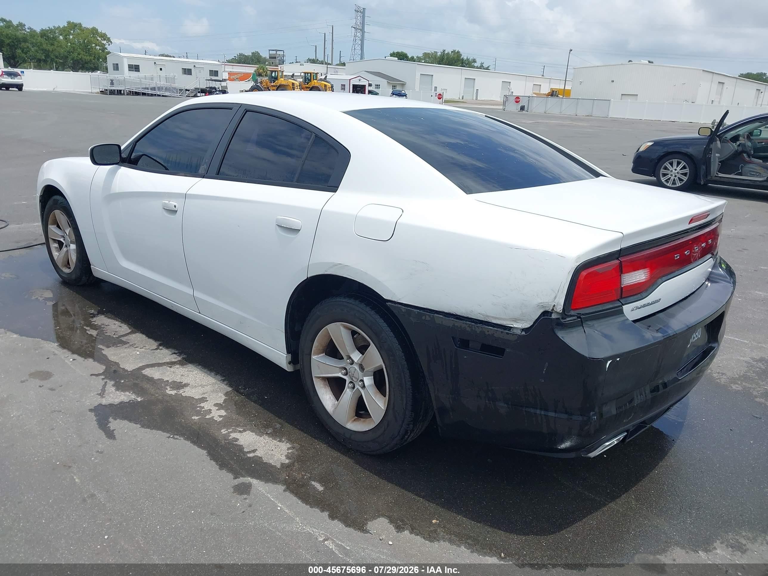 2014 Dodge Charger Se White vin: 2C3CDXBG0EH154719