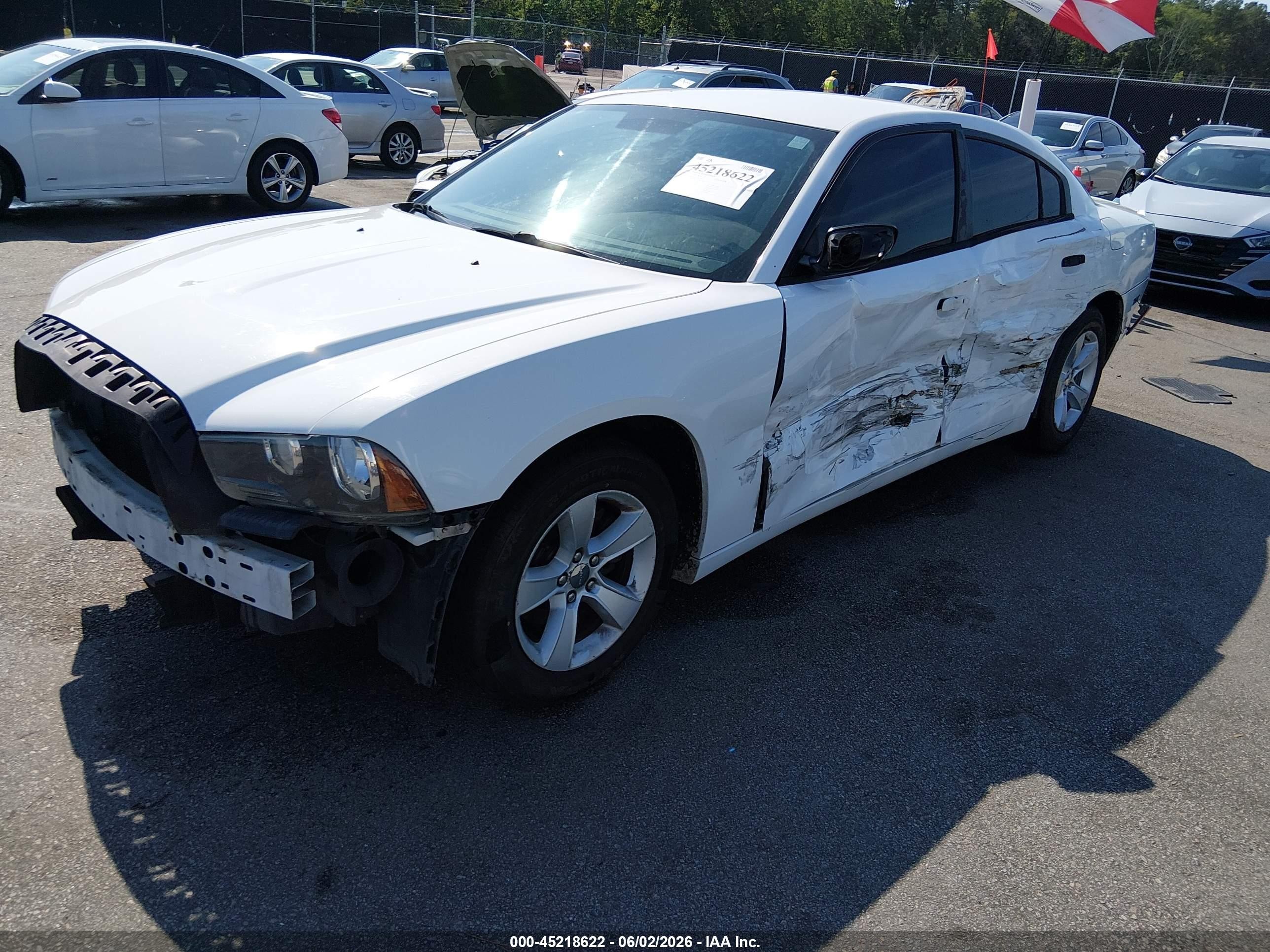 2014 Dodge Charger Se White vin: 2C3CDXBG0EH188126