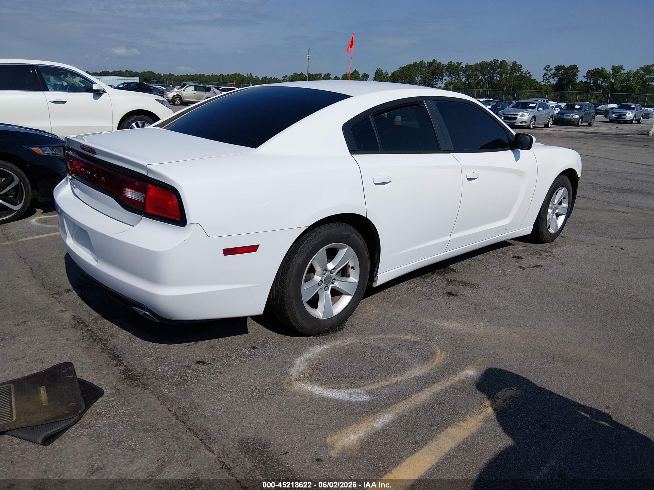 2014 Dodge Charger Se White vin: 2C3CDXBG0EH188126