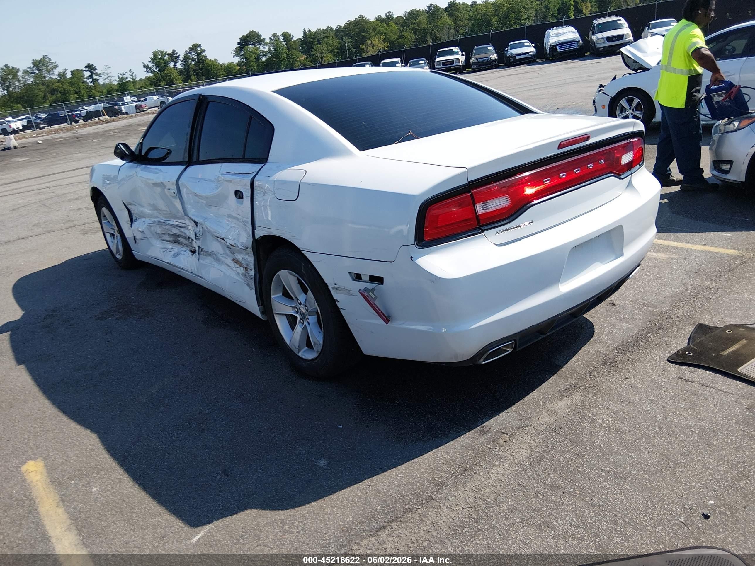 2014 Dodge Charger Se White vin: 2C3CDXBG0EH188126