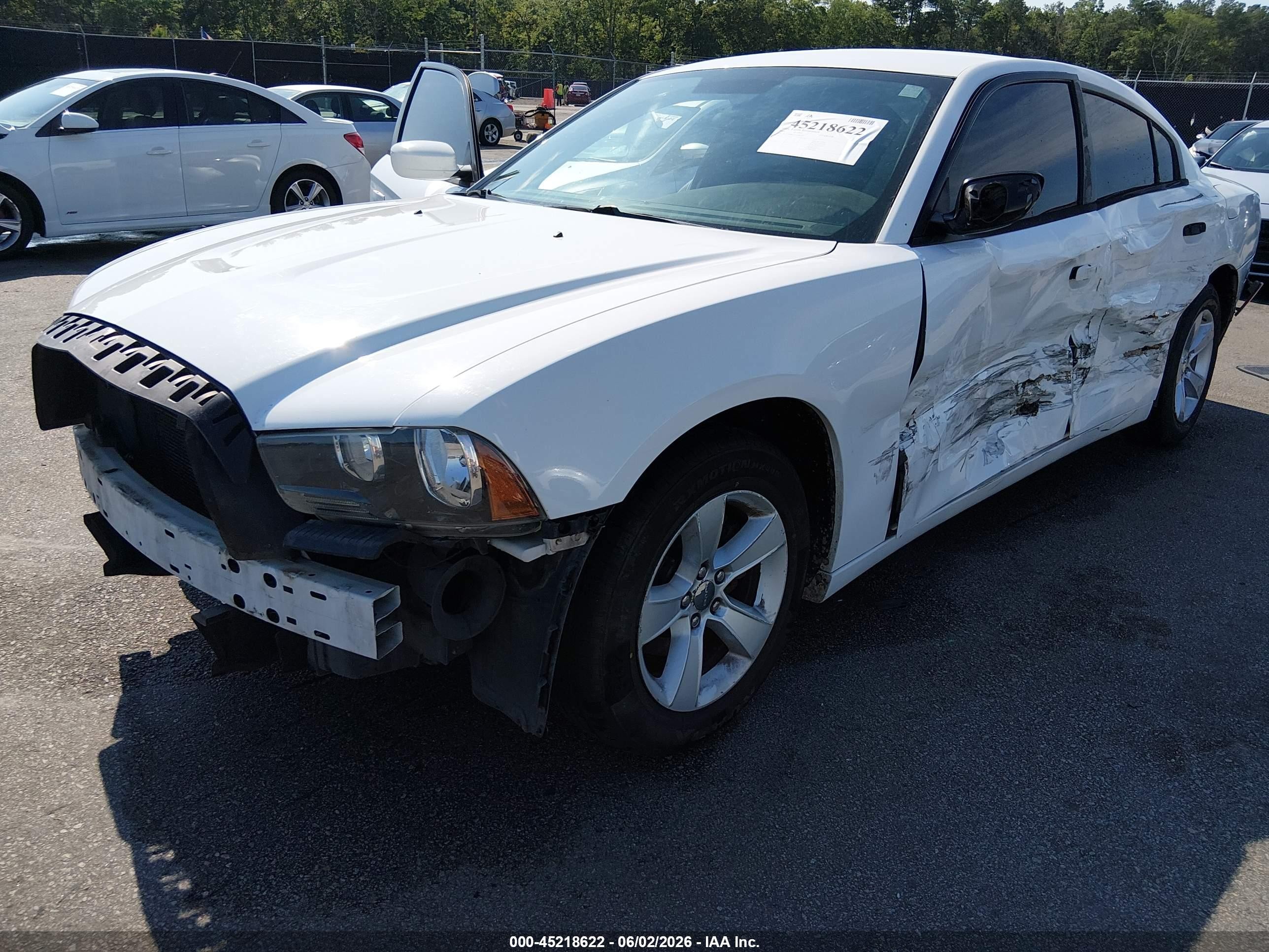 2014 Dodge Charger Se White vin: 2C3CDXBG0EH188126