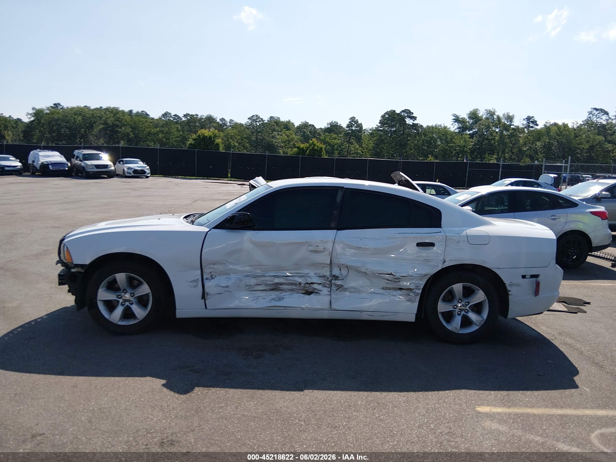 2014 Dodge Charger Se White vin: 2C3CDXBG0EH188126