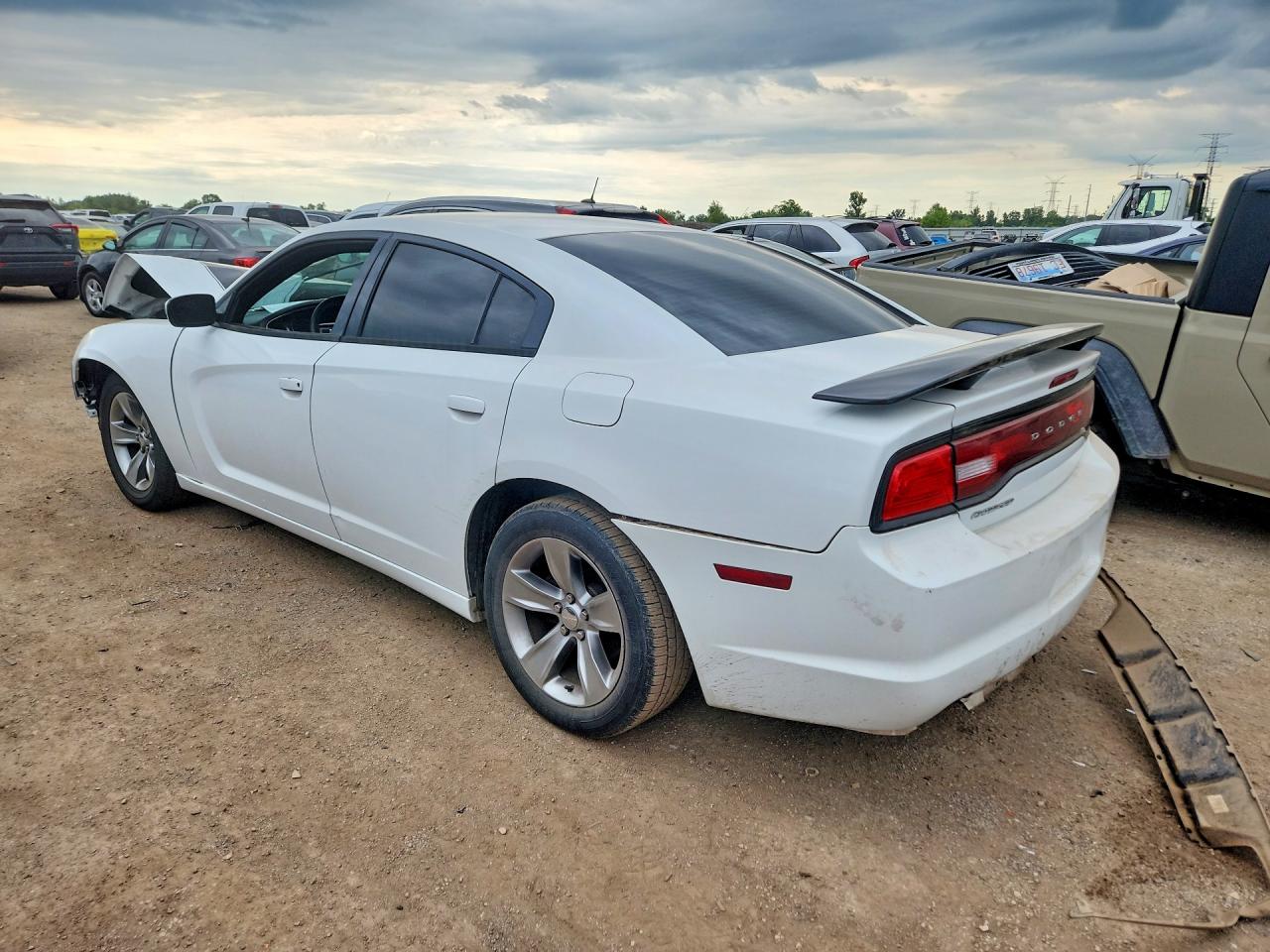 2014 Dodge Charger Se White vin: 2C3CDXBG0EH248017