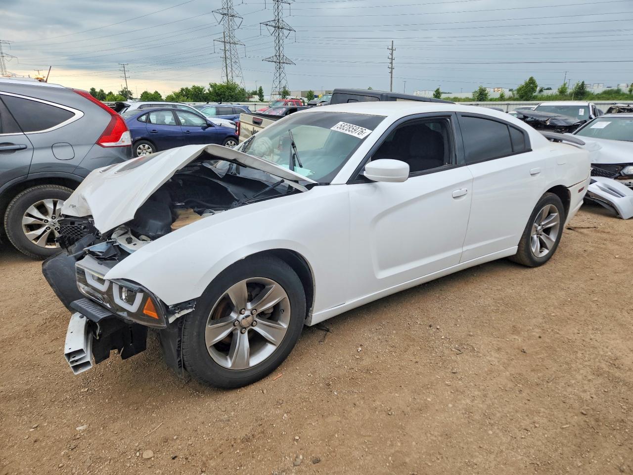2014 Dodge Charger Se White vin: 2C3CDXBG0EH248017