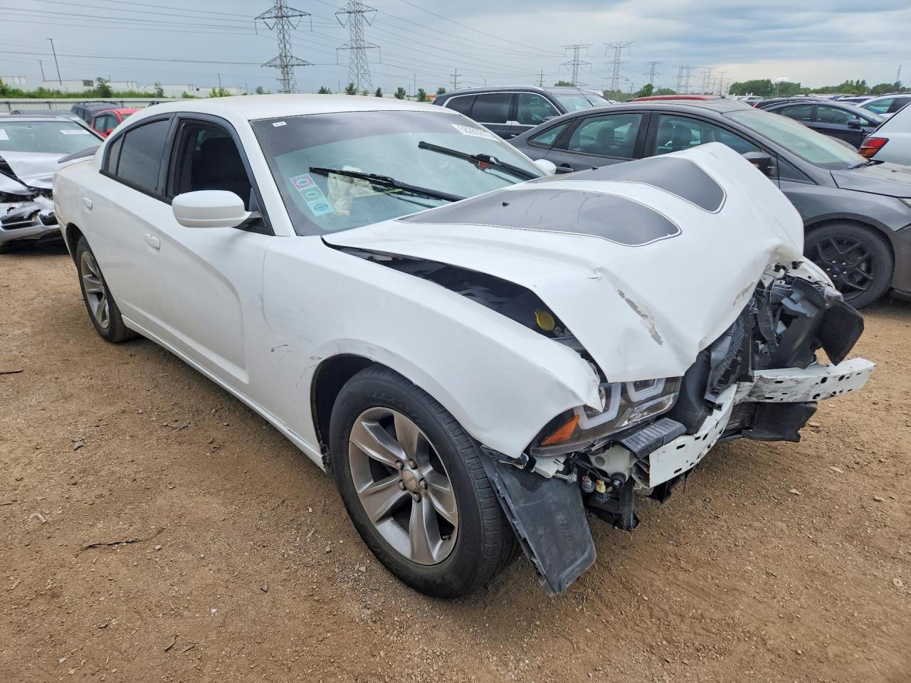 2014 Dodge Charger Se White vin: 2C3CDXBG0EH248017