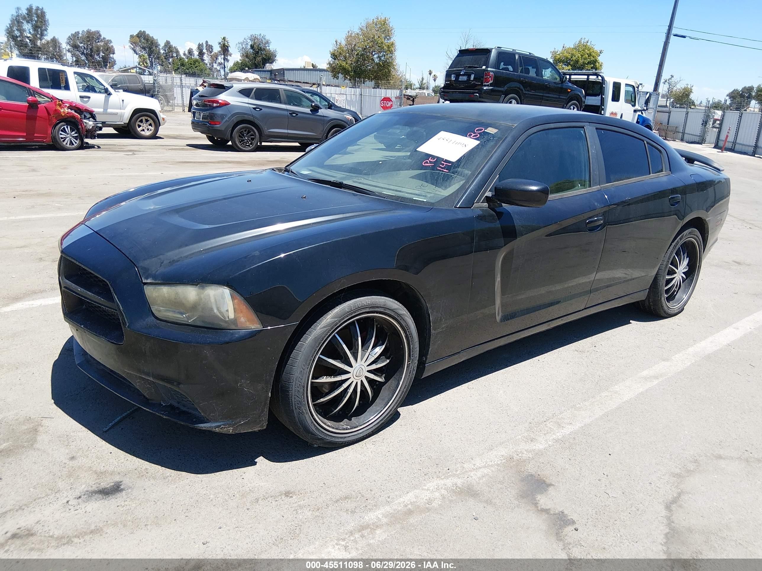 2014 Dodge Charger Se Black vin: 2C3CDXBG0EH326442