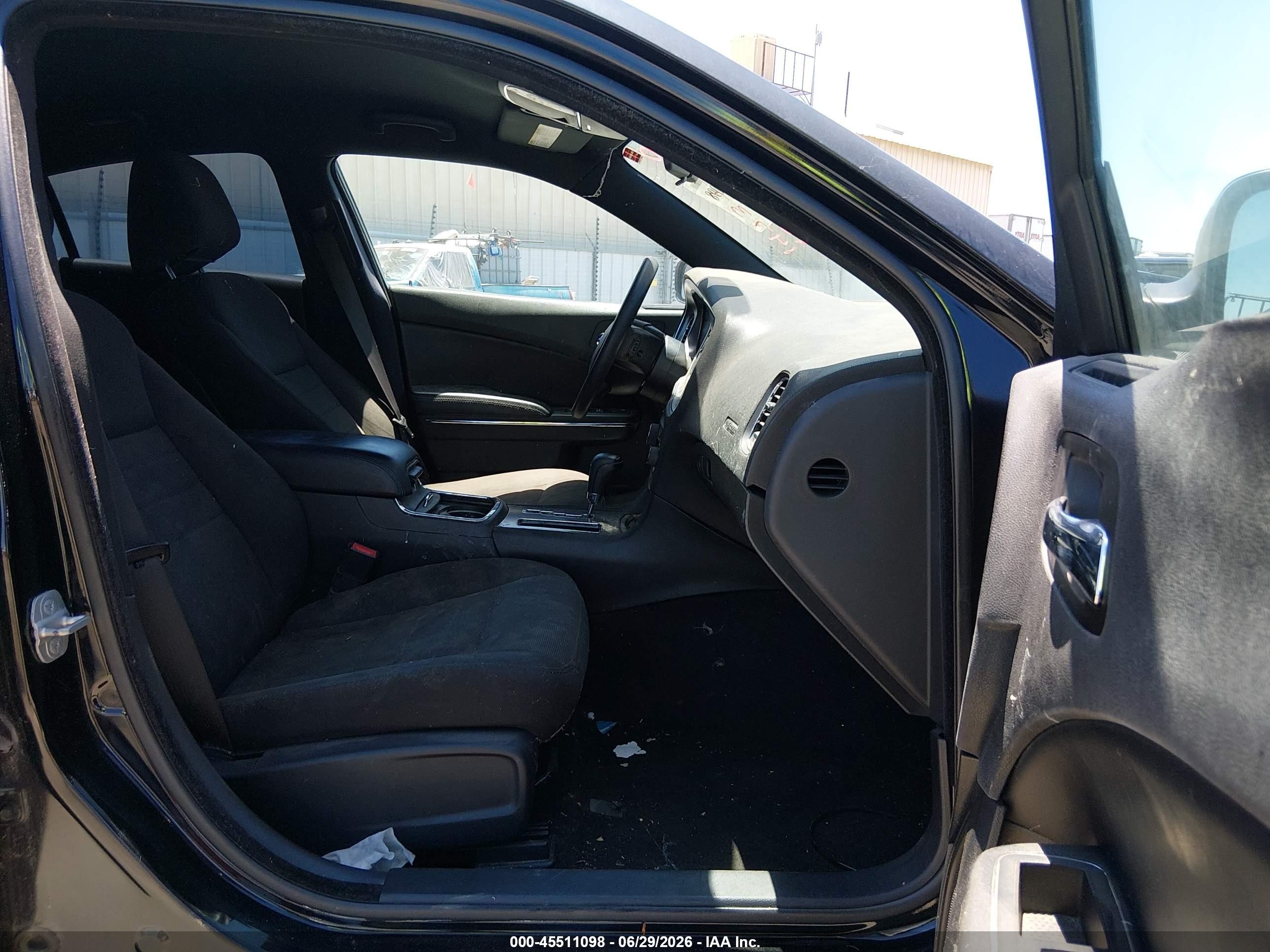2014 Dodge Charger Se Black vin: 2C3CDXBG0EH326442