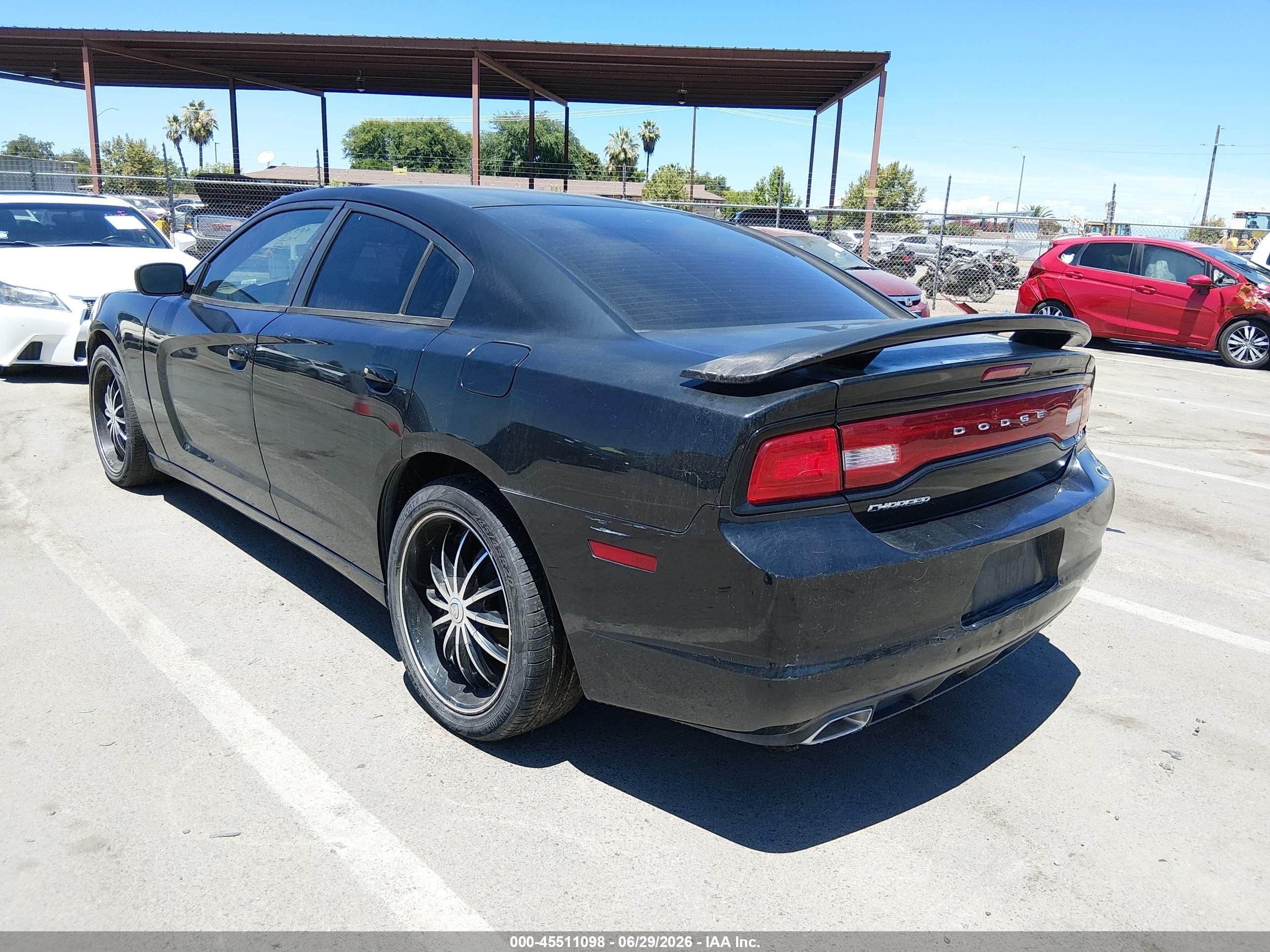 2014 Dodge Charger Se Black vin: 2C3CDXBG0EH326442