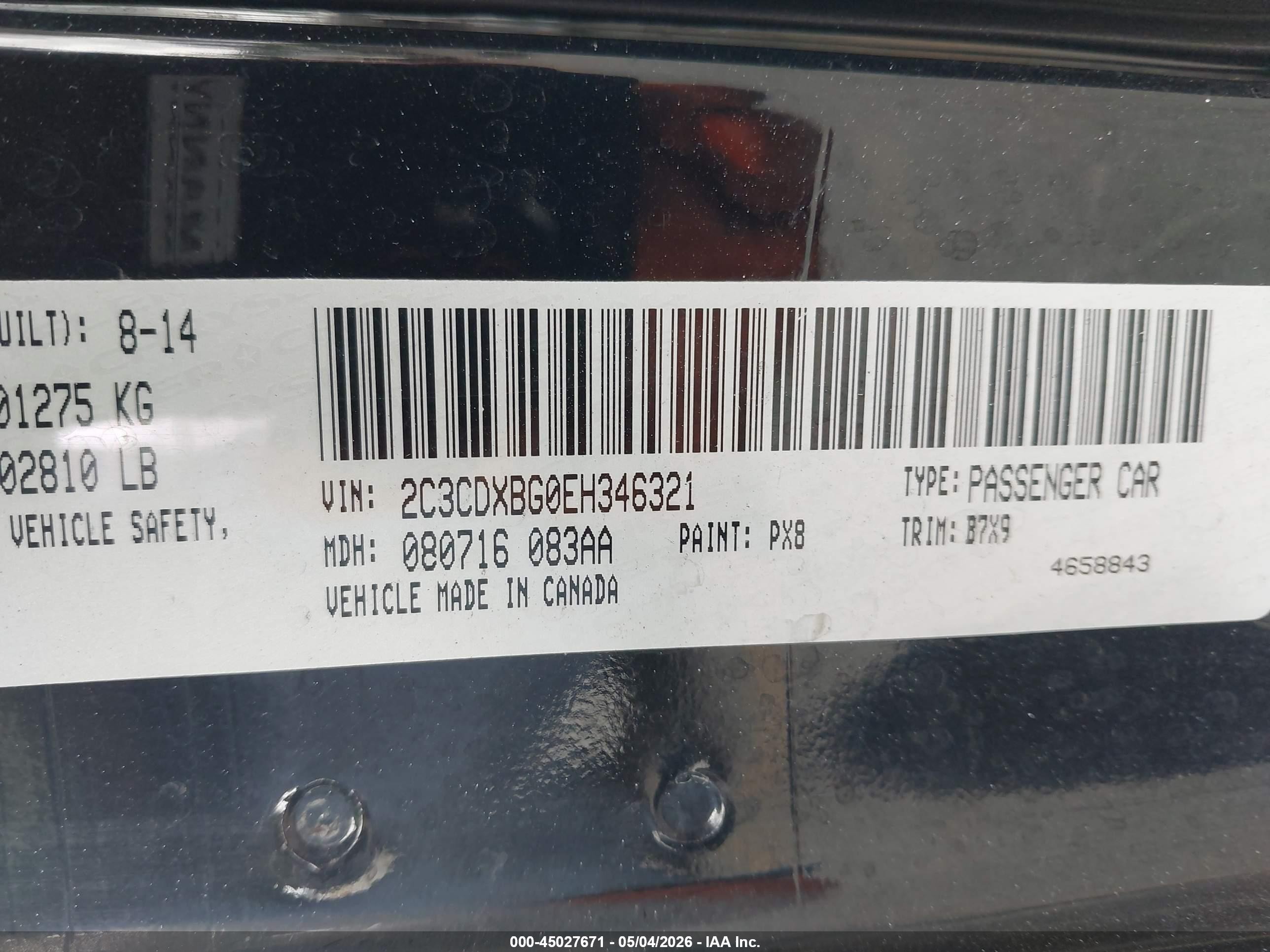 2014 Dodge Charger Se Black vin: 2C3CDXBG0EH346321