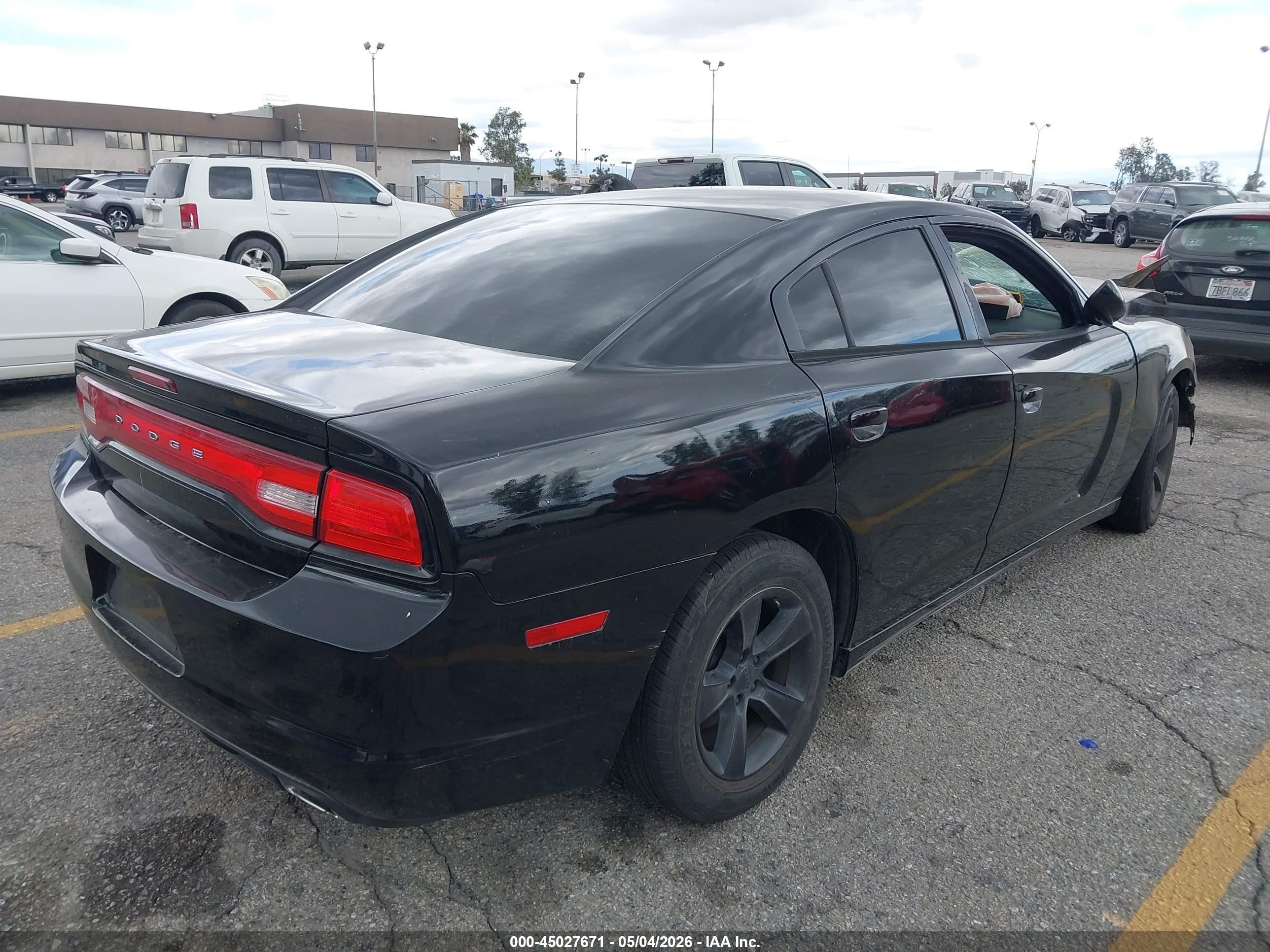 2014 Dodge Charger Se Black vin: 2C3CDXBG0EH346321