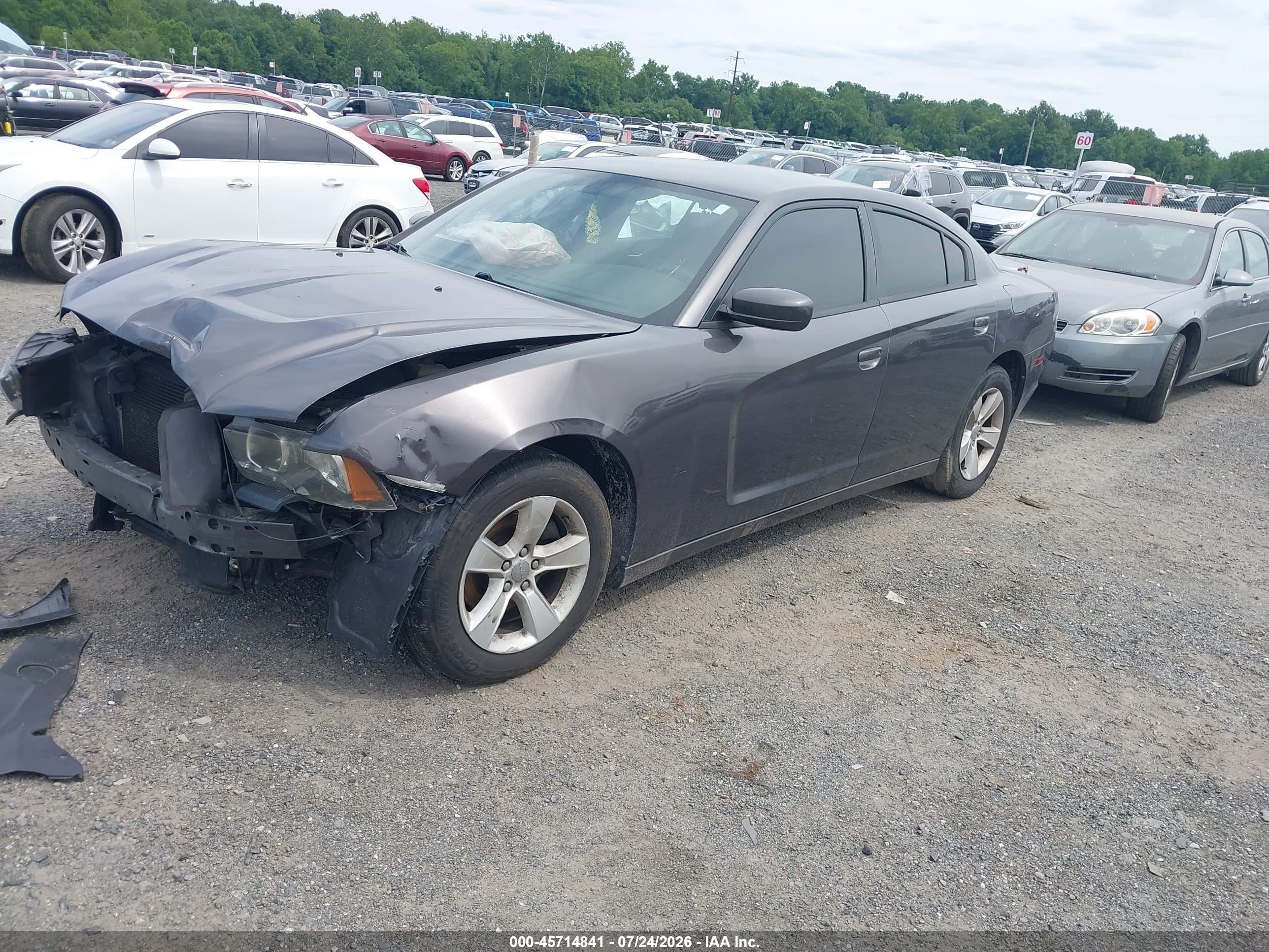 2014 Dodge Charger Se Gray vin: 2C3CDXBG0EH357531