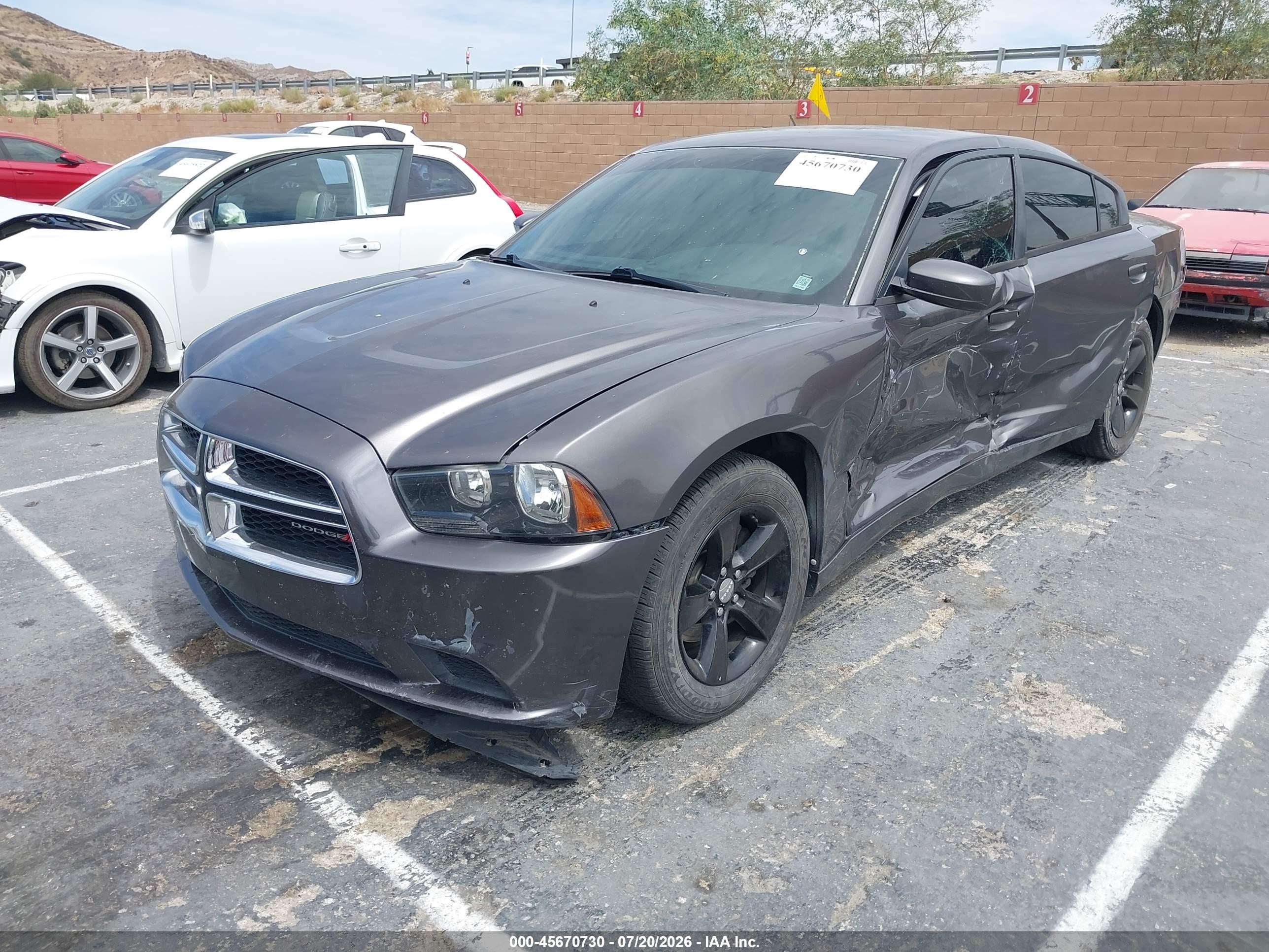 2014 Dodge Charger Se Gray vin: 2C3CDXBG0EH374880