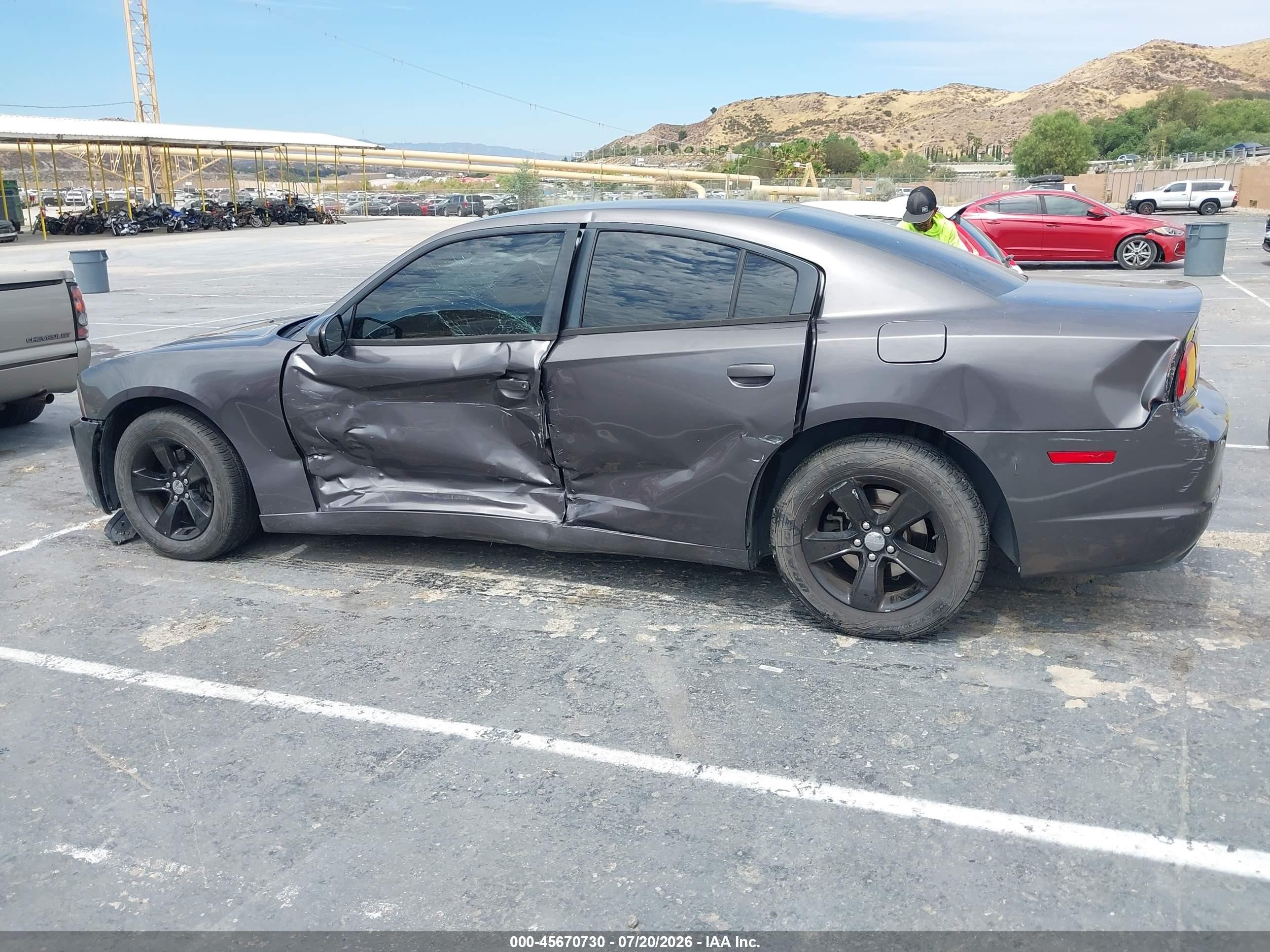 2014 Dodge Charger Se Gray vin: 2C3CDXBG0EH374880