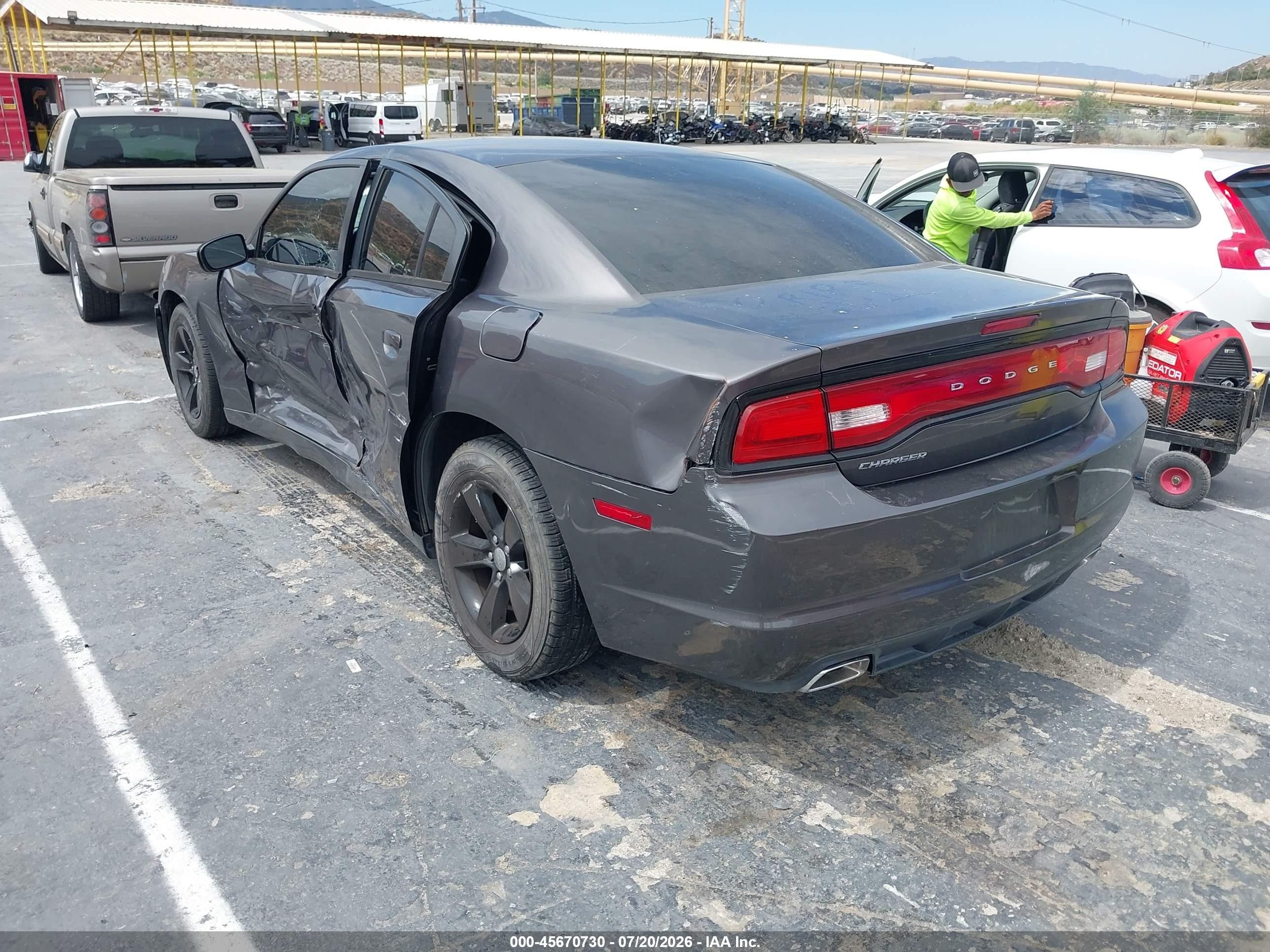 2014 Dodge Charger Se Gray vin: 2C3CDXBG0EH374880