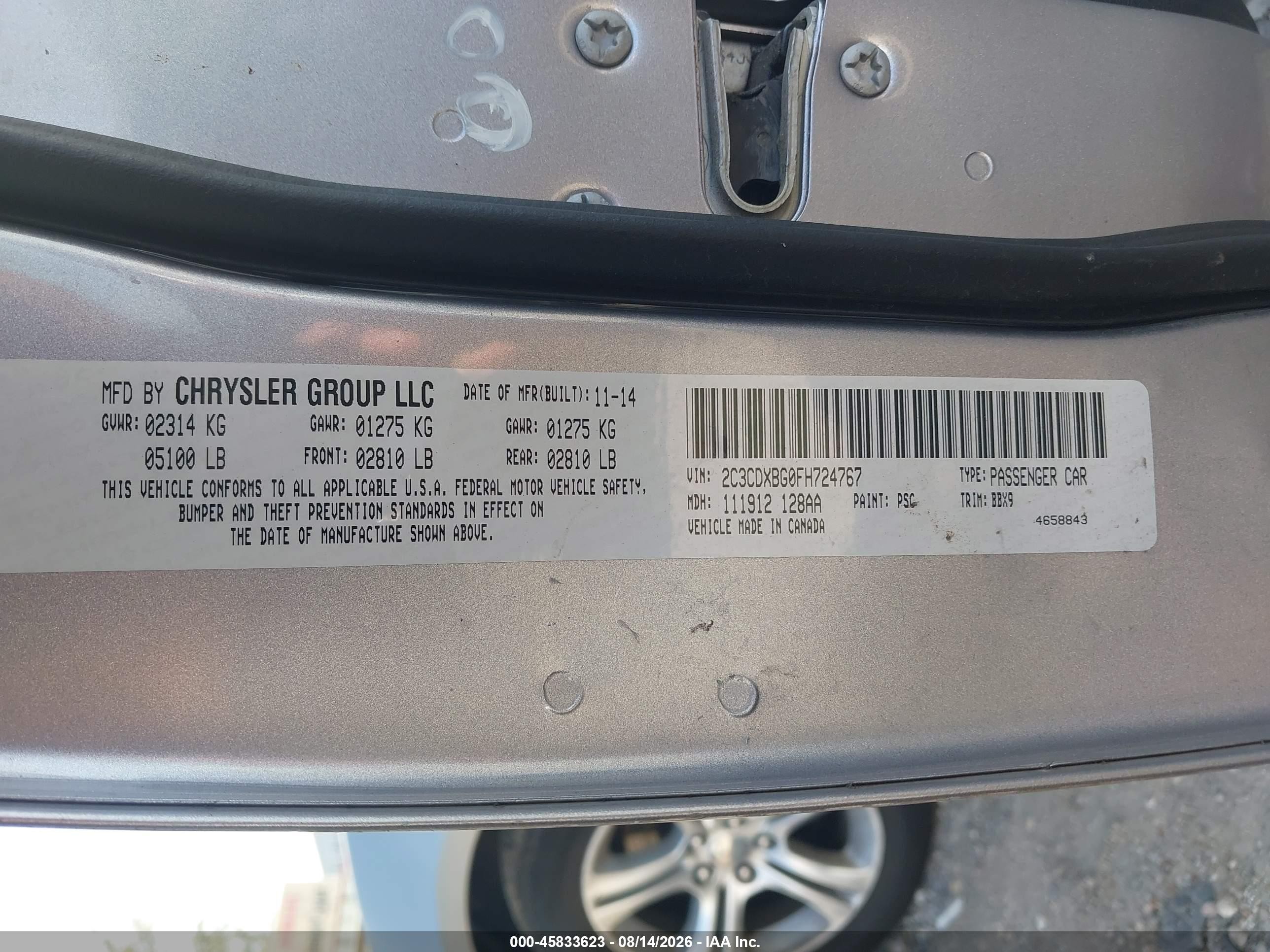 2015 Dodge Charger Se Gray vin: 2C3CDXBG0FH724767
