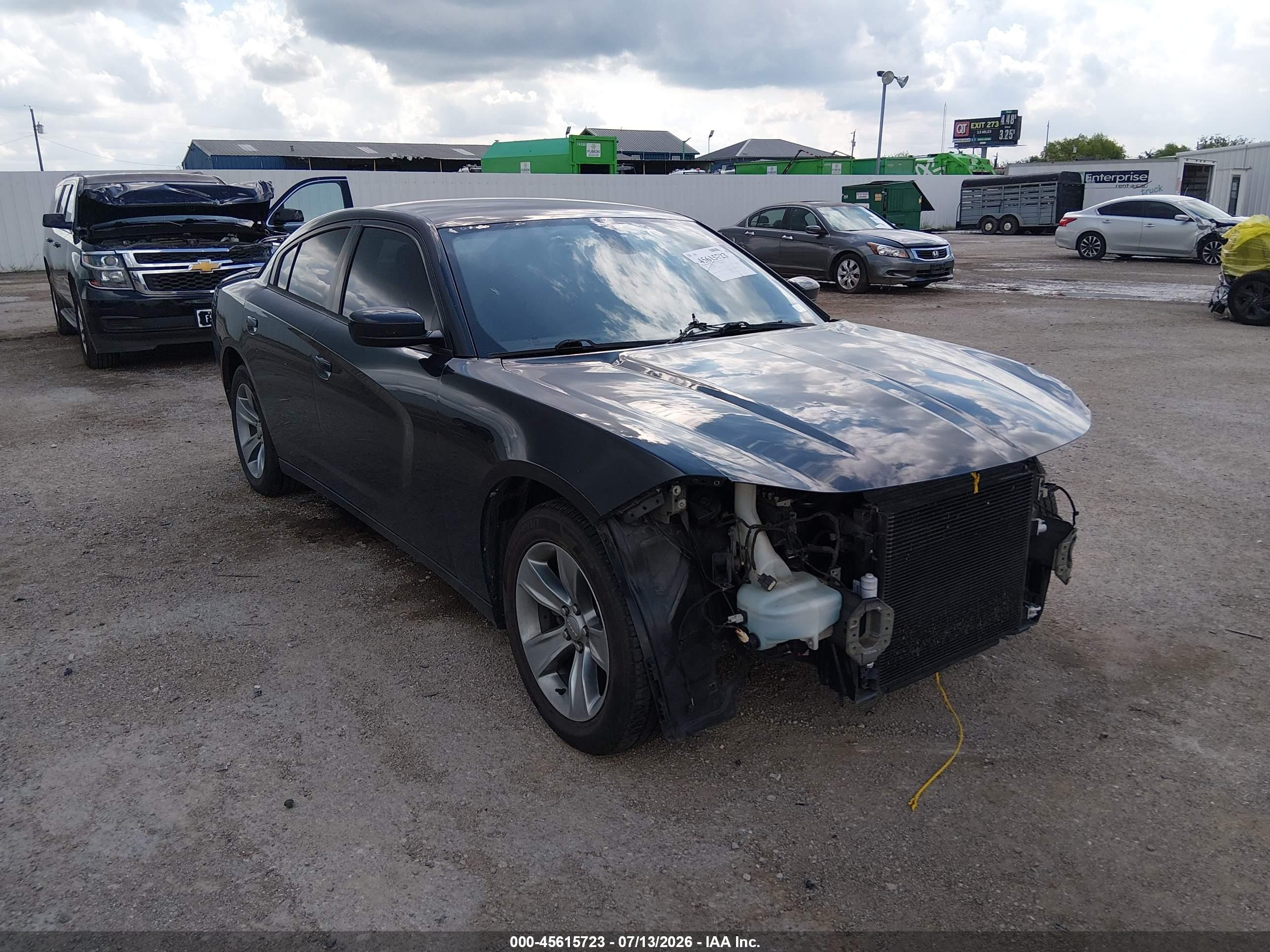 2015 Dodge Charger Se Black vin: 2C3CDXBG0FH866679