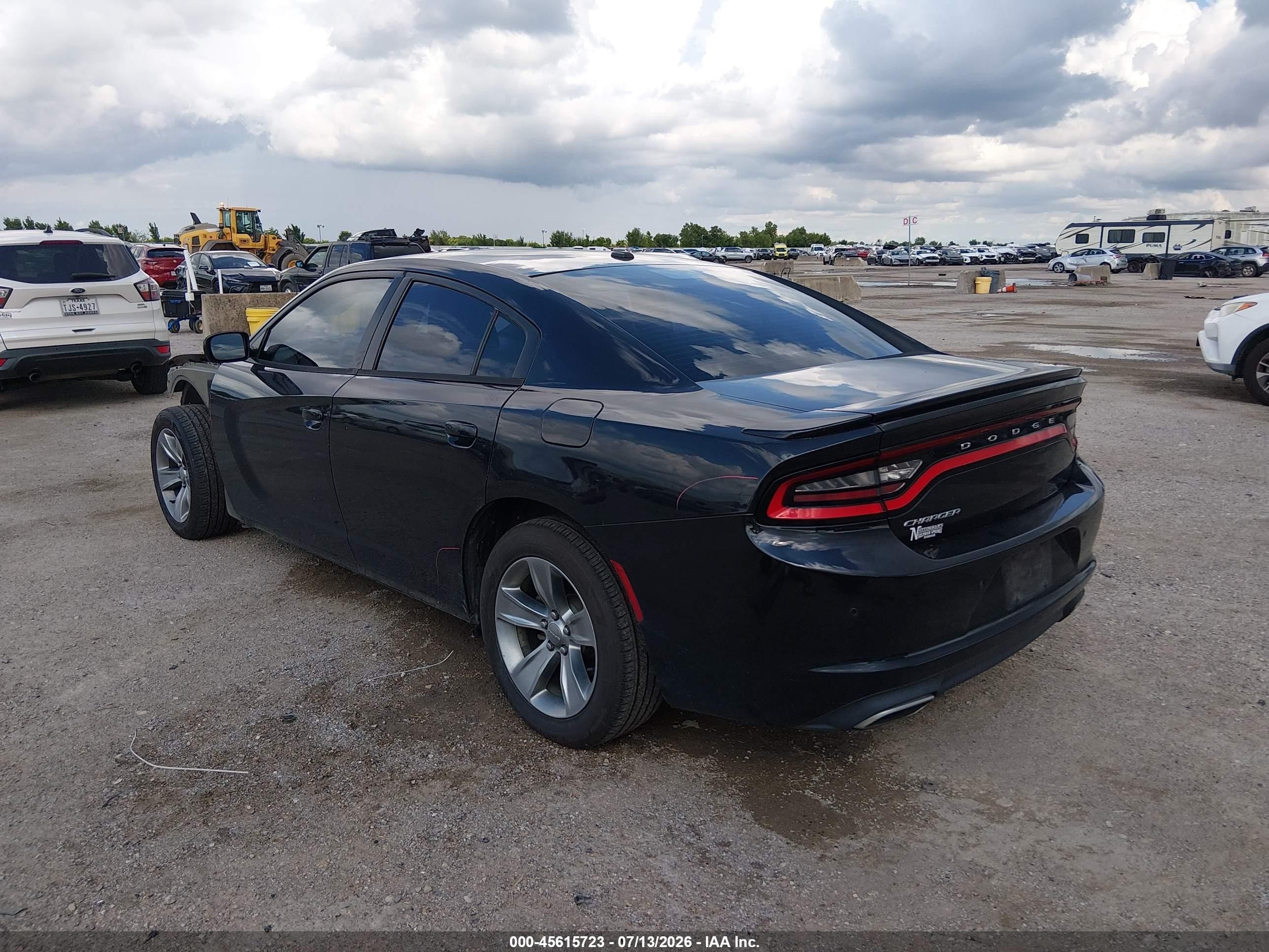 2015 Dodge Charger Se Black vin: 2C3CDXBG0FH866679