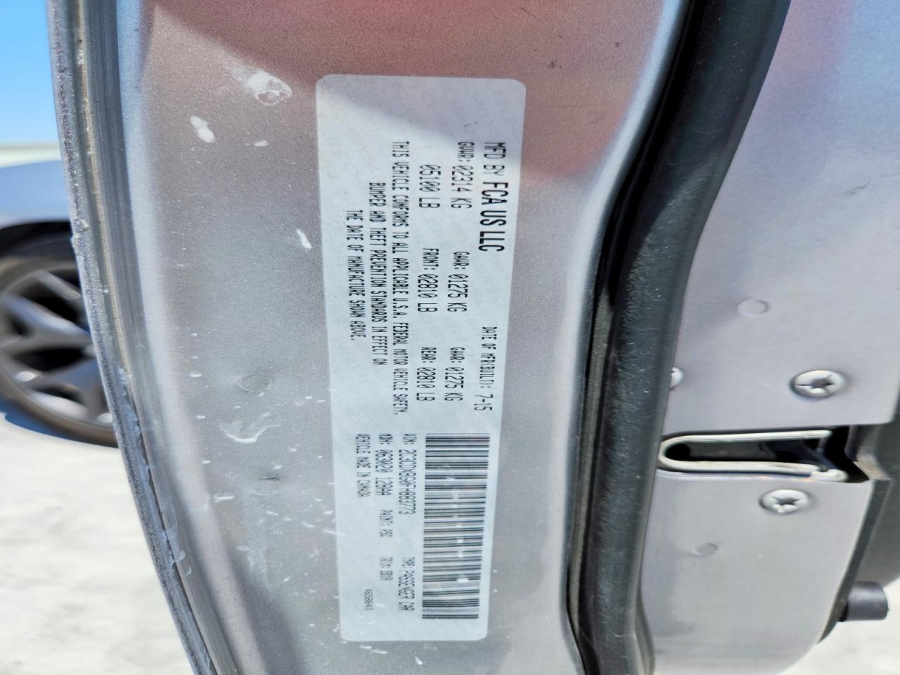 2015 Dodge Charger Se Gray vin: 2C3CDXBG0FH883773
