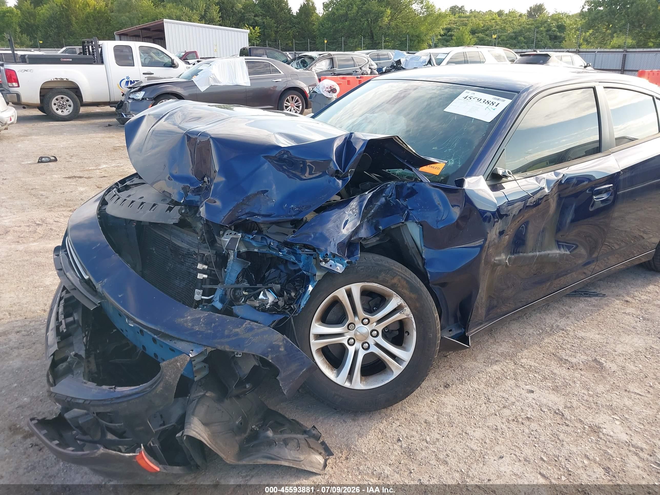 2017 Dodge Charger Se Rwd Blue vin: 2C3CDXBG0HH547463
