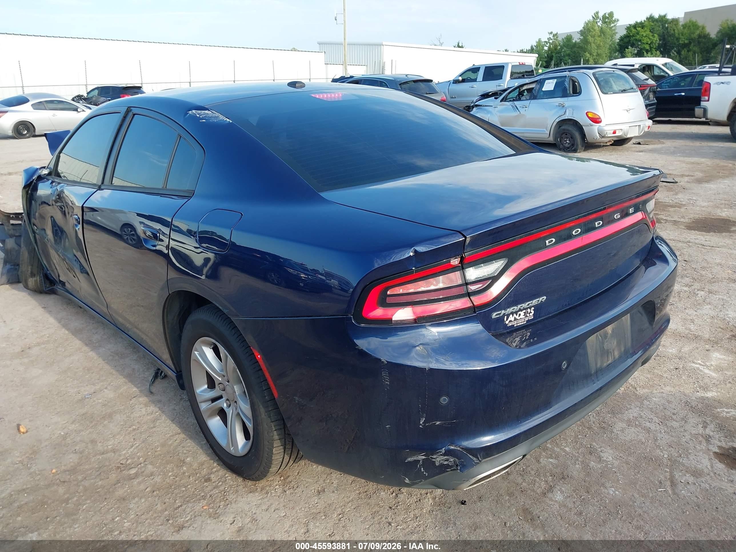 2017 Dodge Charger Se Rwd Blue vin: 2C3CDXBG0HH547463