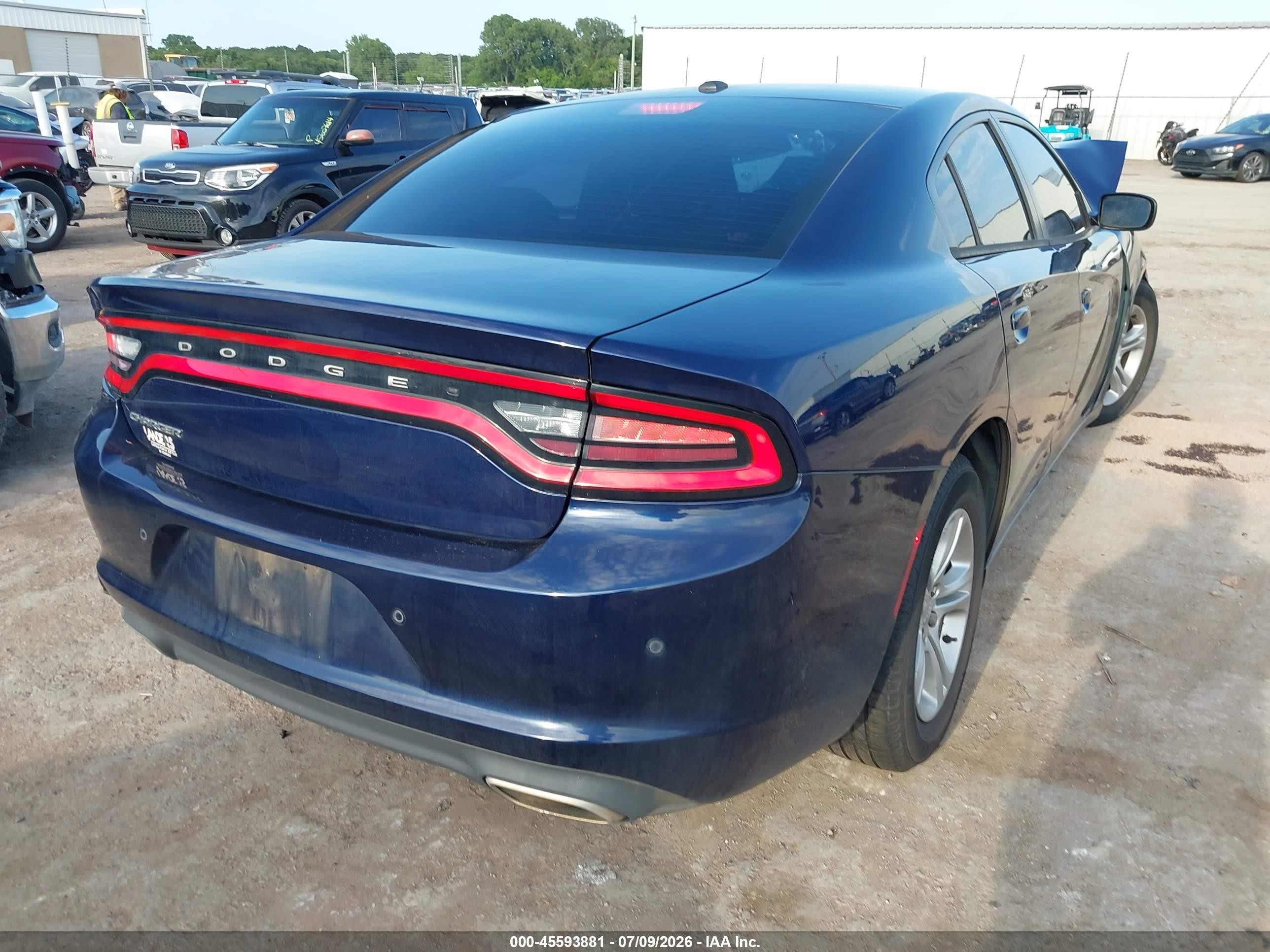 2017 Dodge Charger Se Rwd Blue vin: 2C3CDXBG0HH547463